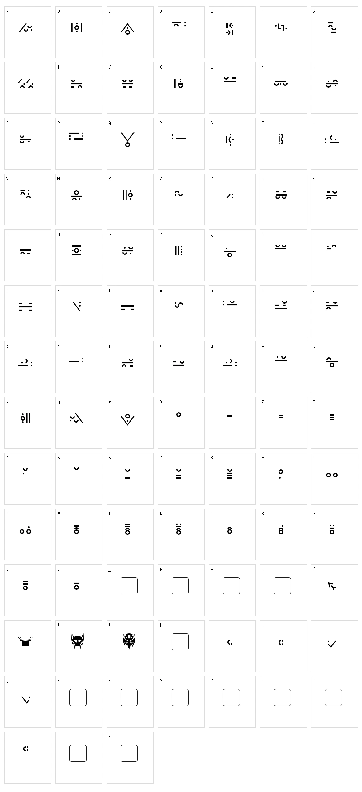 Giedi Maximal Character Set