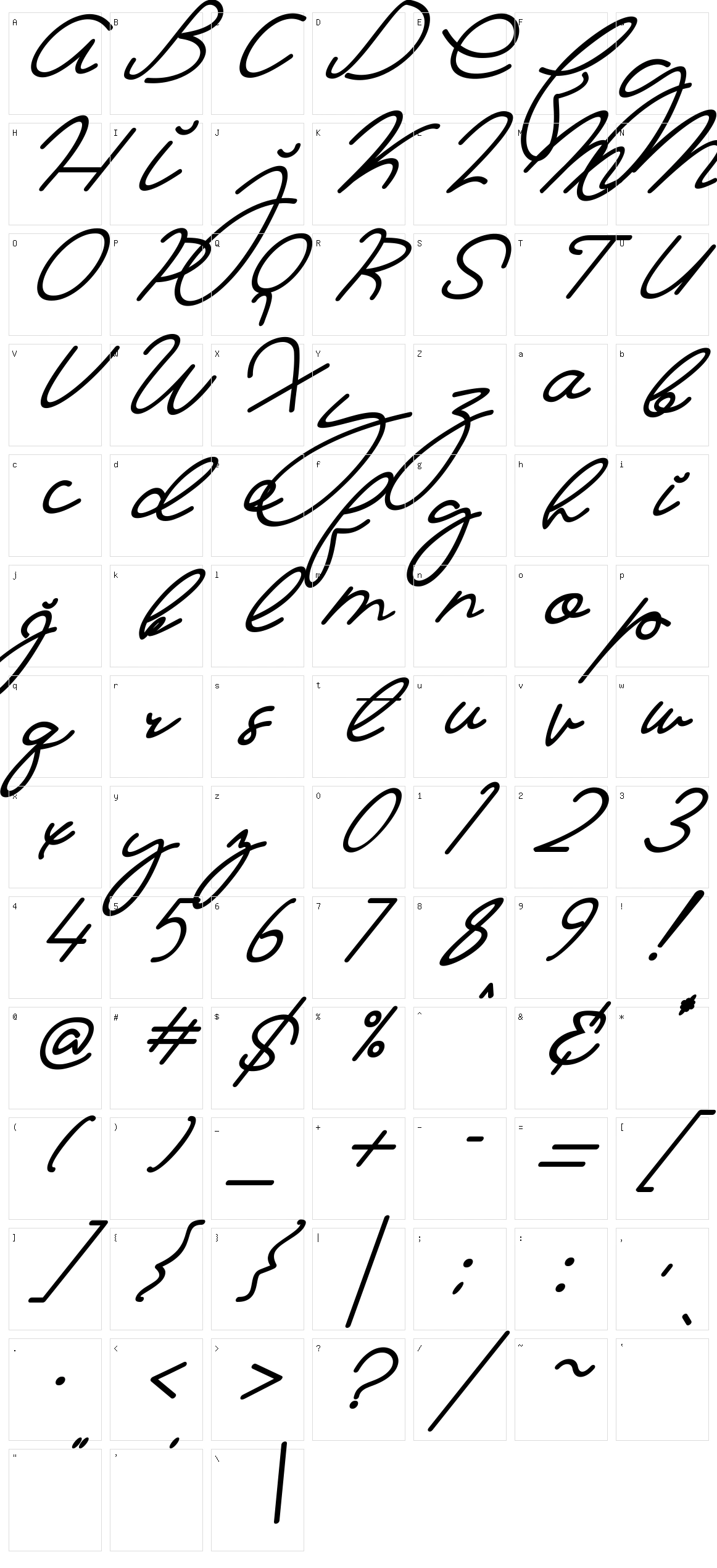 Ma Fille Character Set