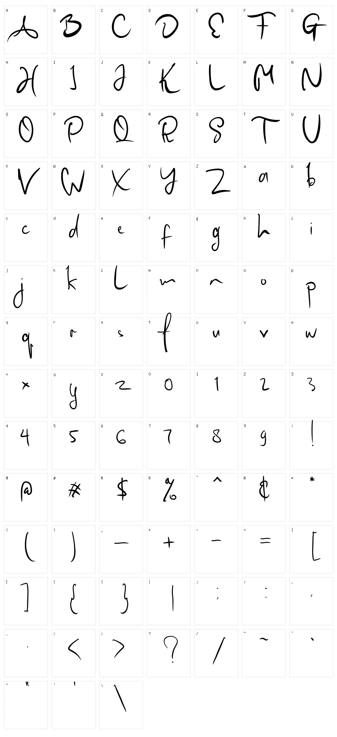 Madam Frilleug Character Set