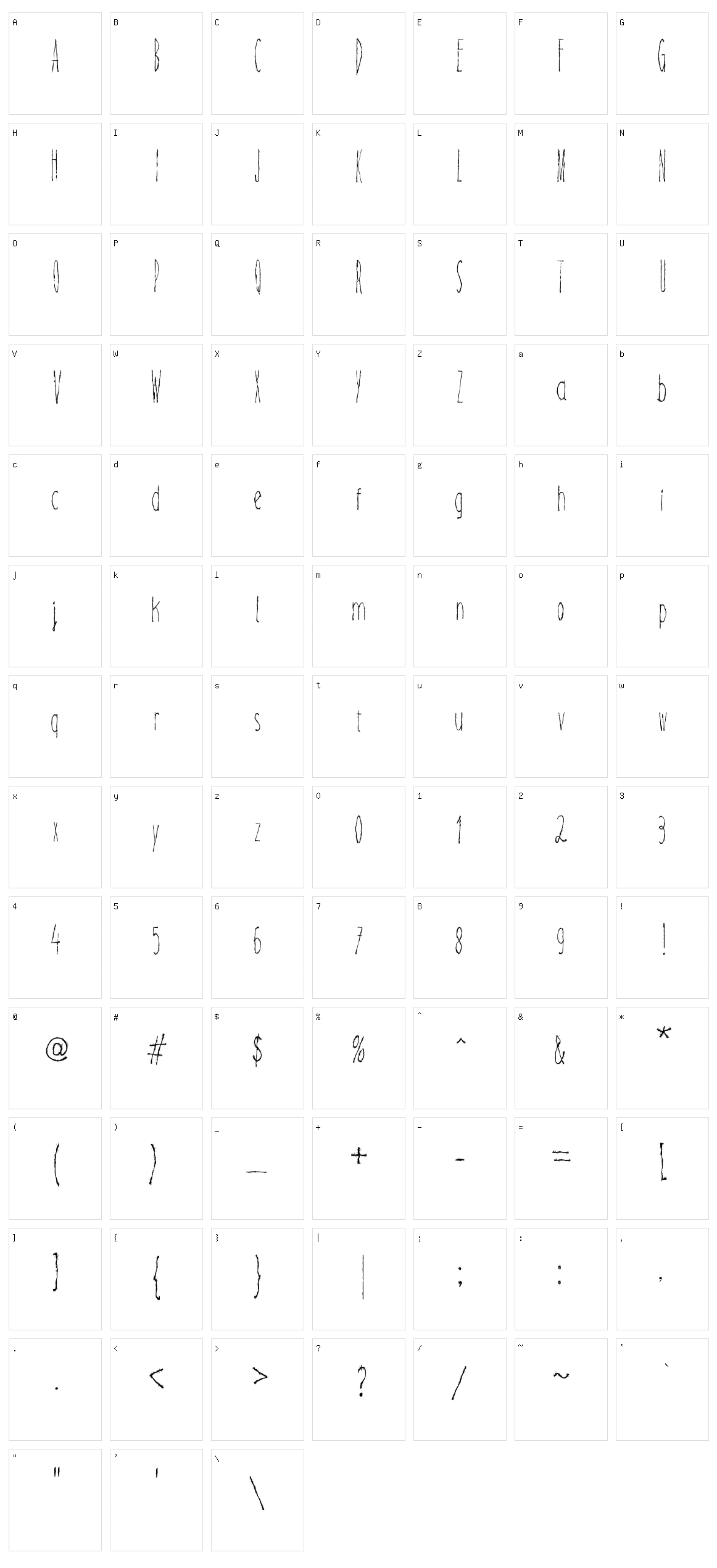 Magical Cord Character Set