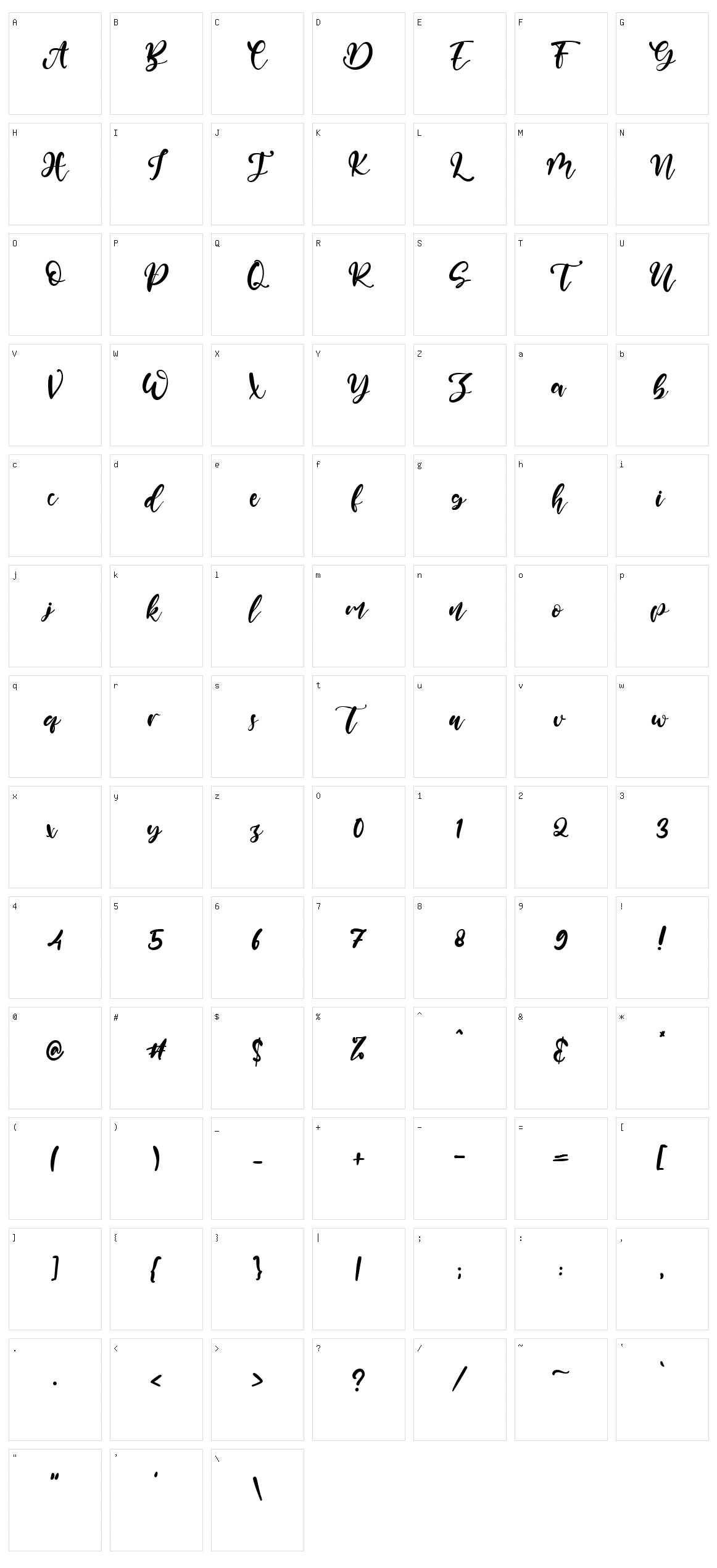 Magical Script Character Set