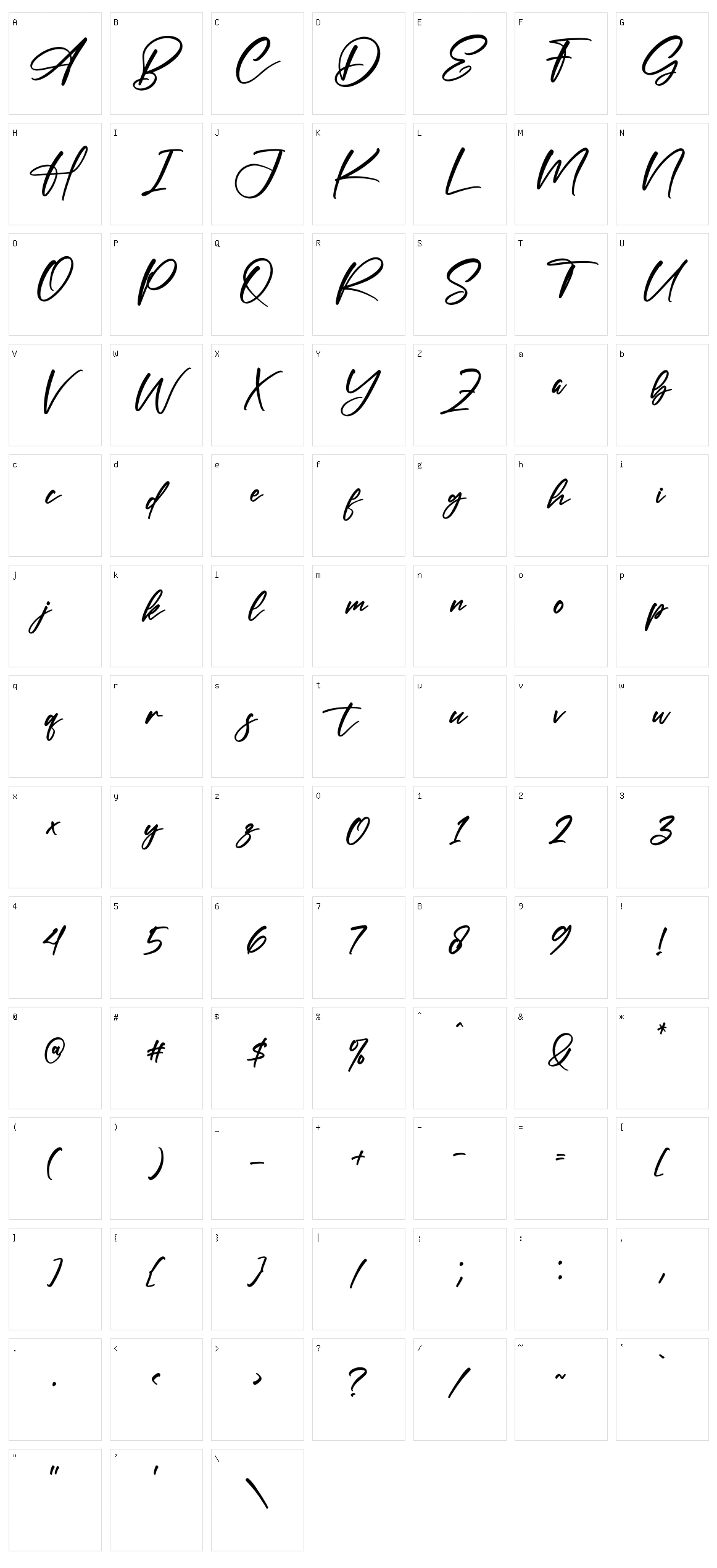 Magston Cordeli Character Set