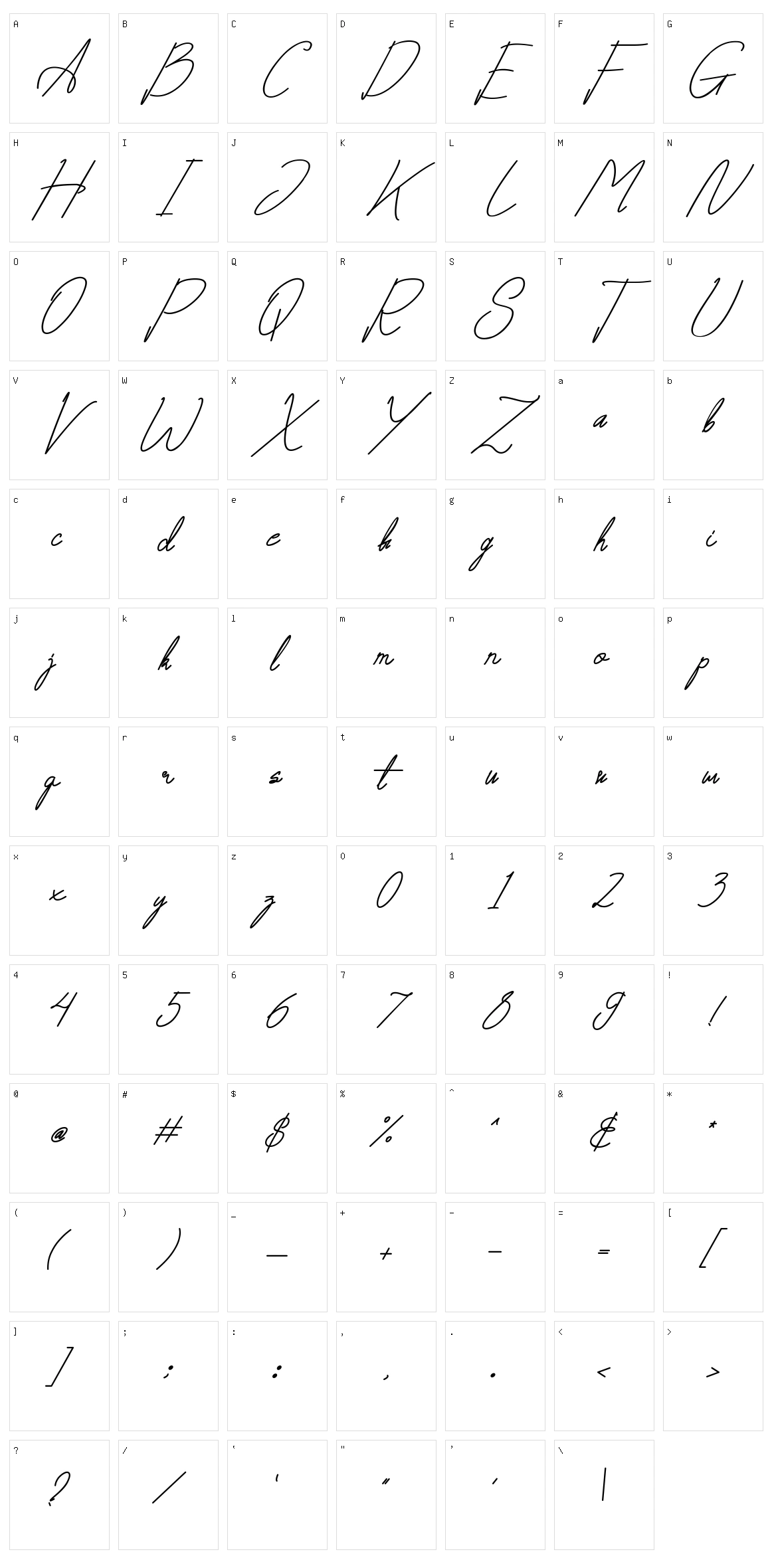 Mahadetty Character Set