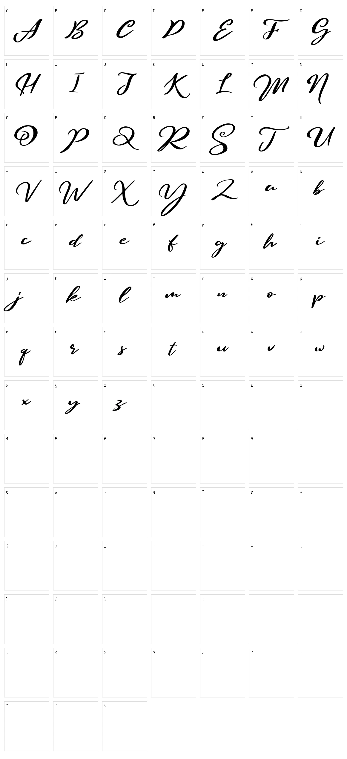 Maillove Character Set