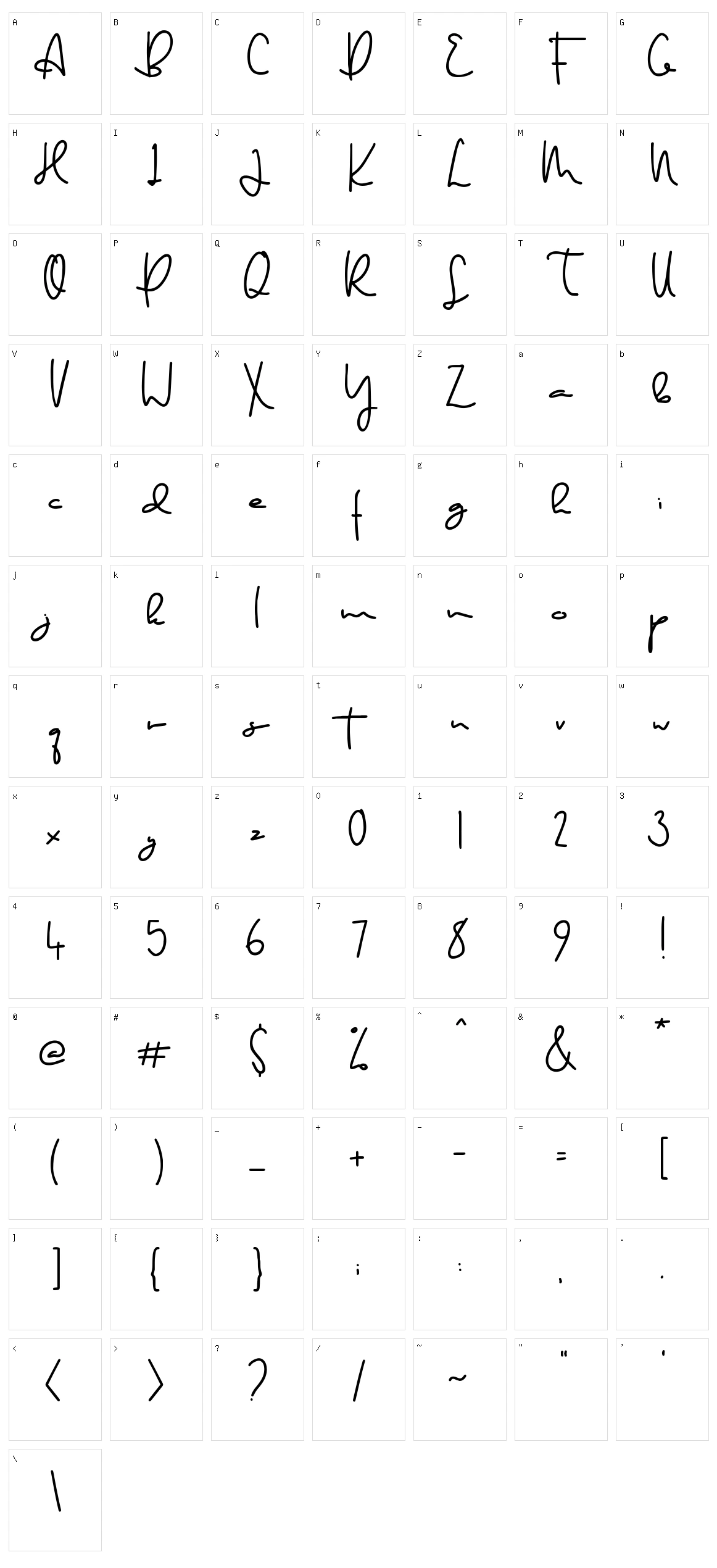 Maisonette Character Set