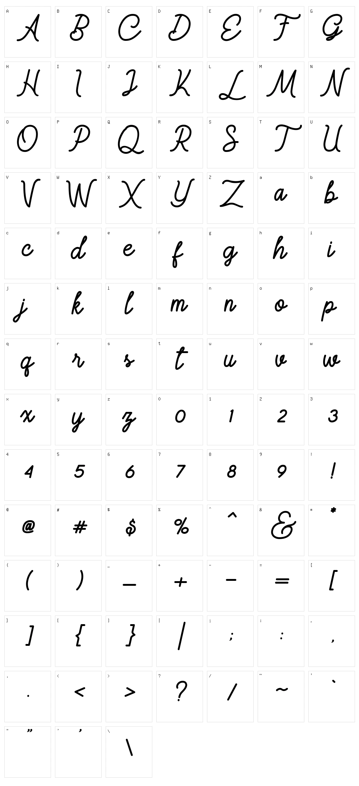 Majestic Romance Character Set