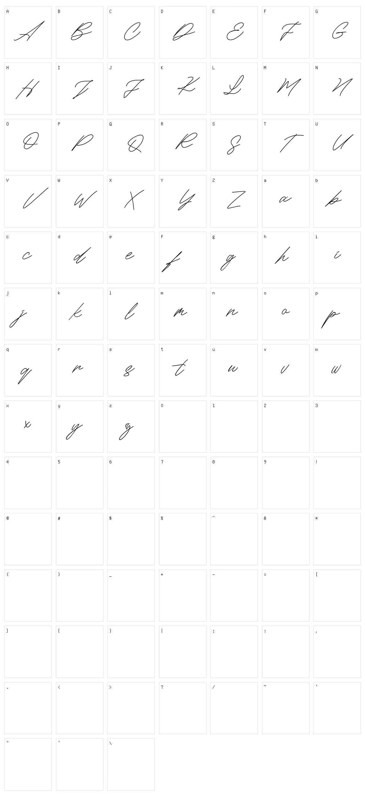 Maldins Character Set