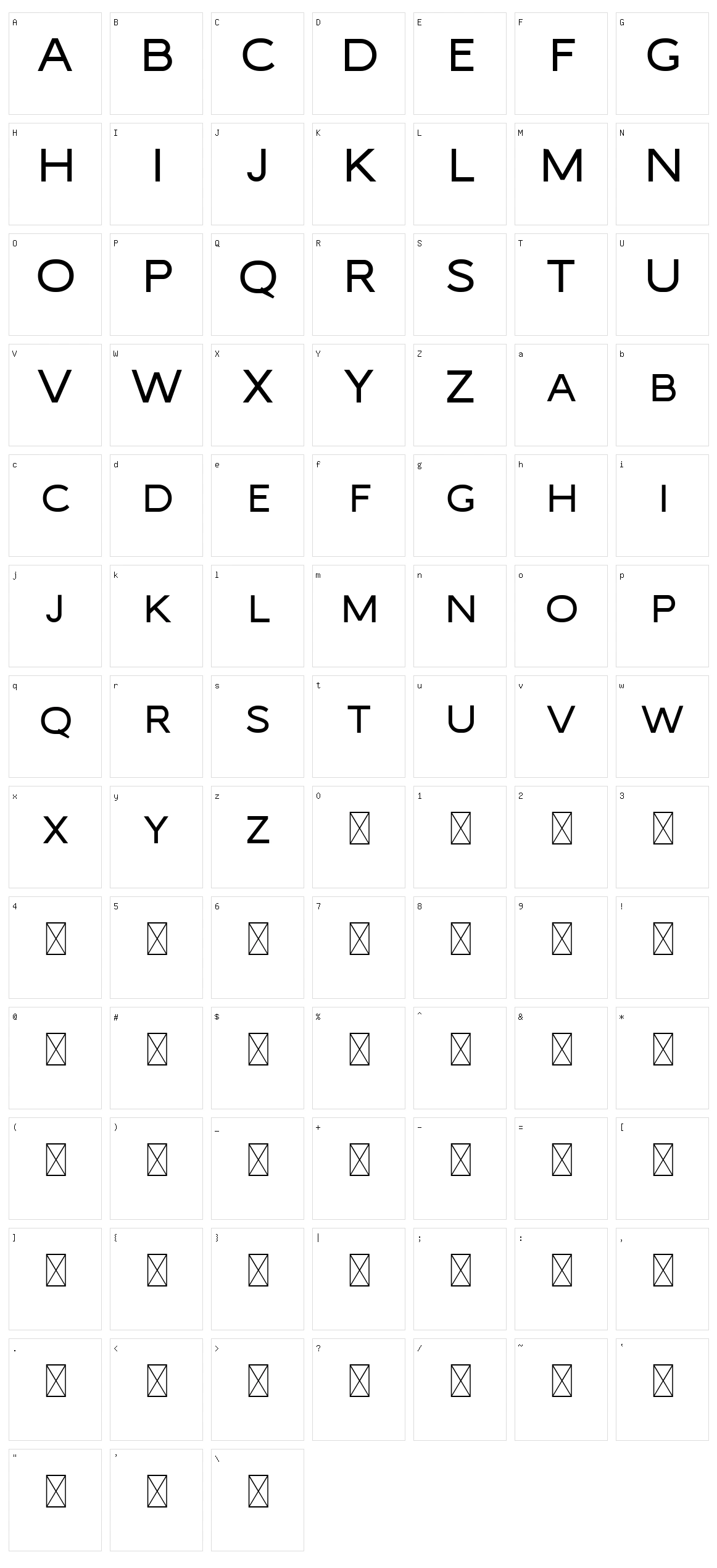 Malibu Sunset Script Character Set