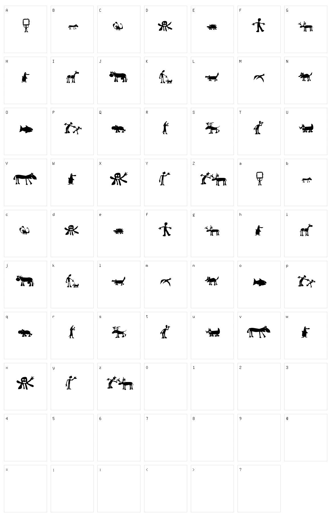 LL Hullu Poro Character Set