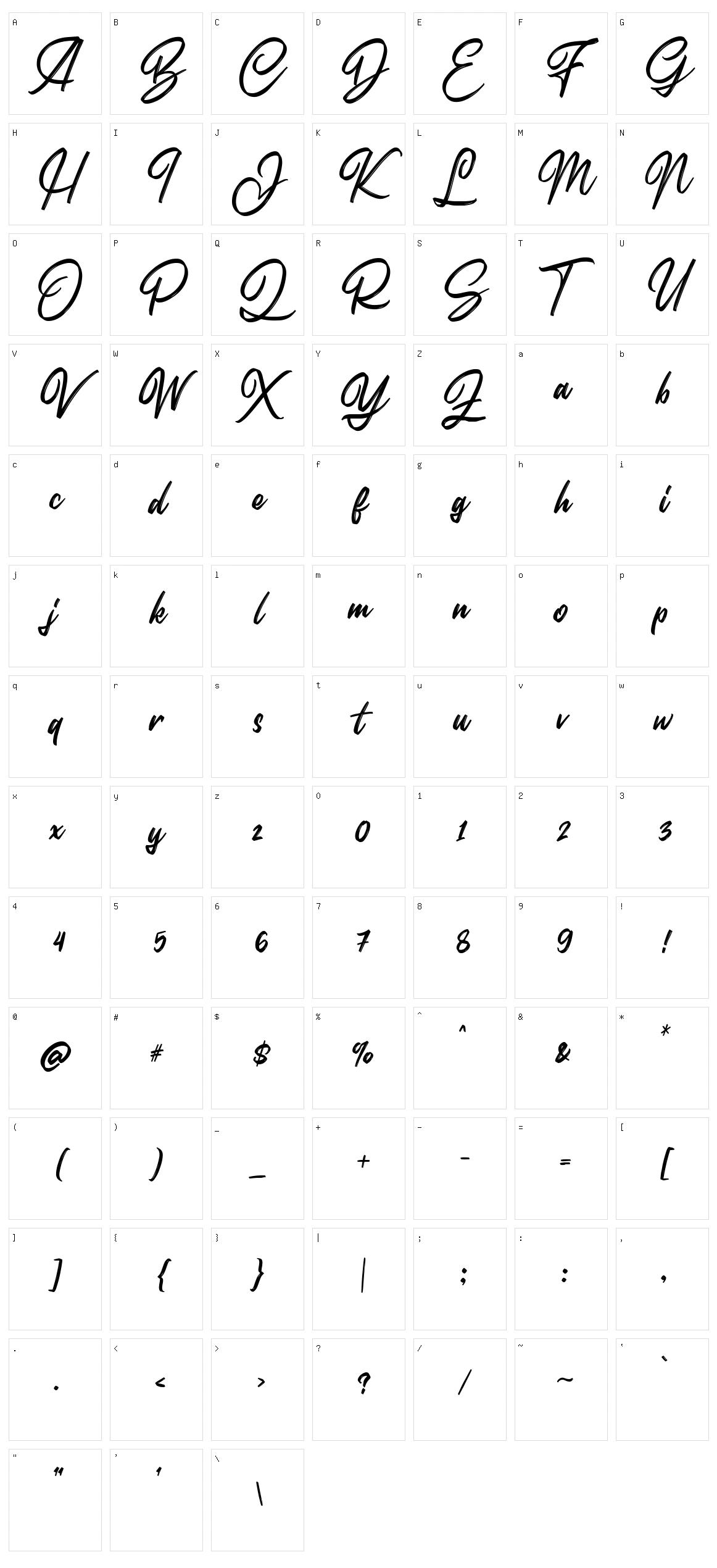 Marelan Character Set
