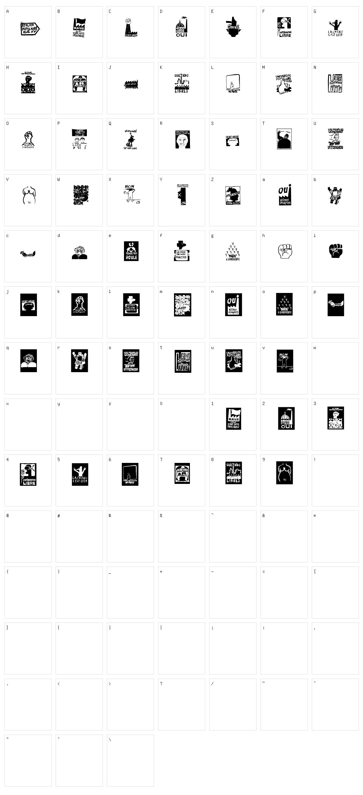 Mai 1968 Character Set