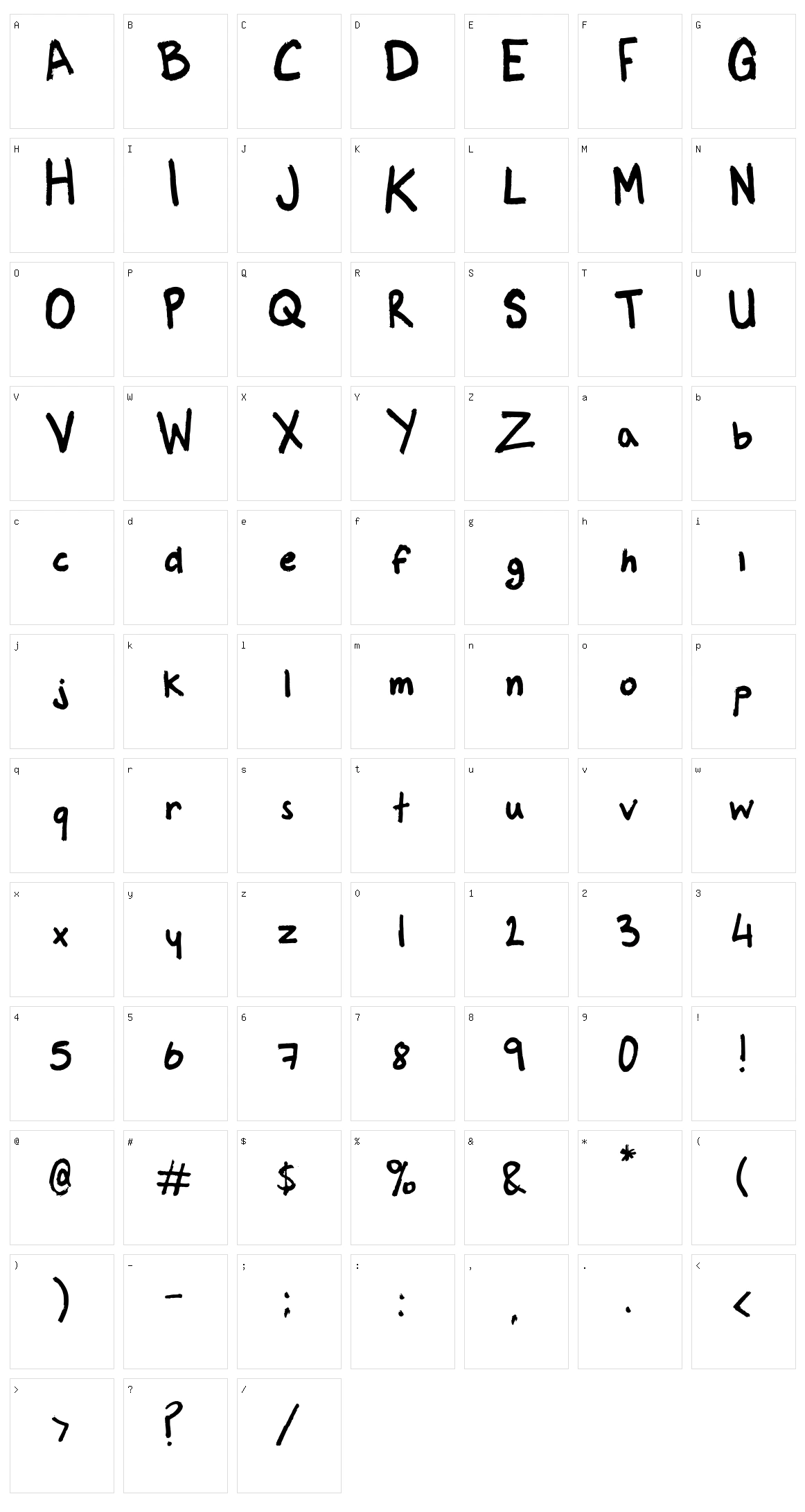 Marker Character Set