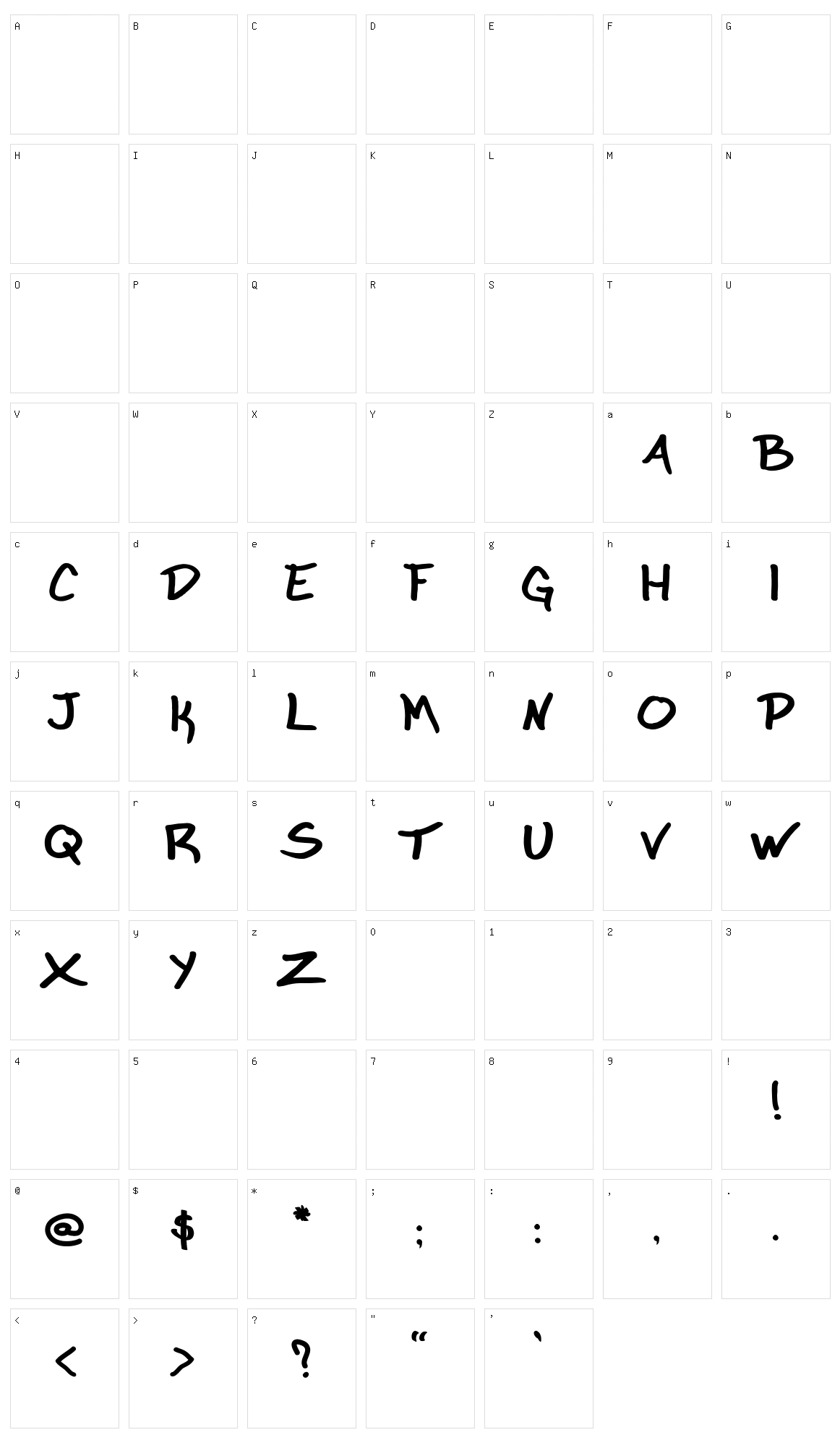 Marker Garbage Character Set