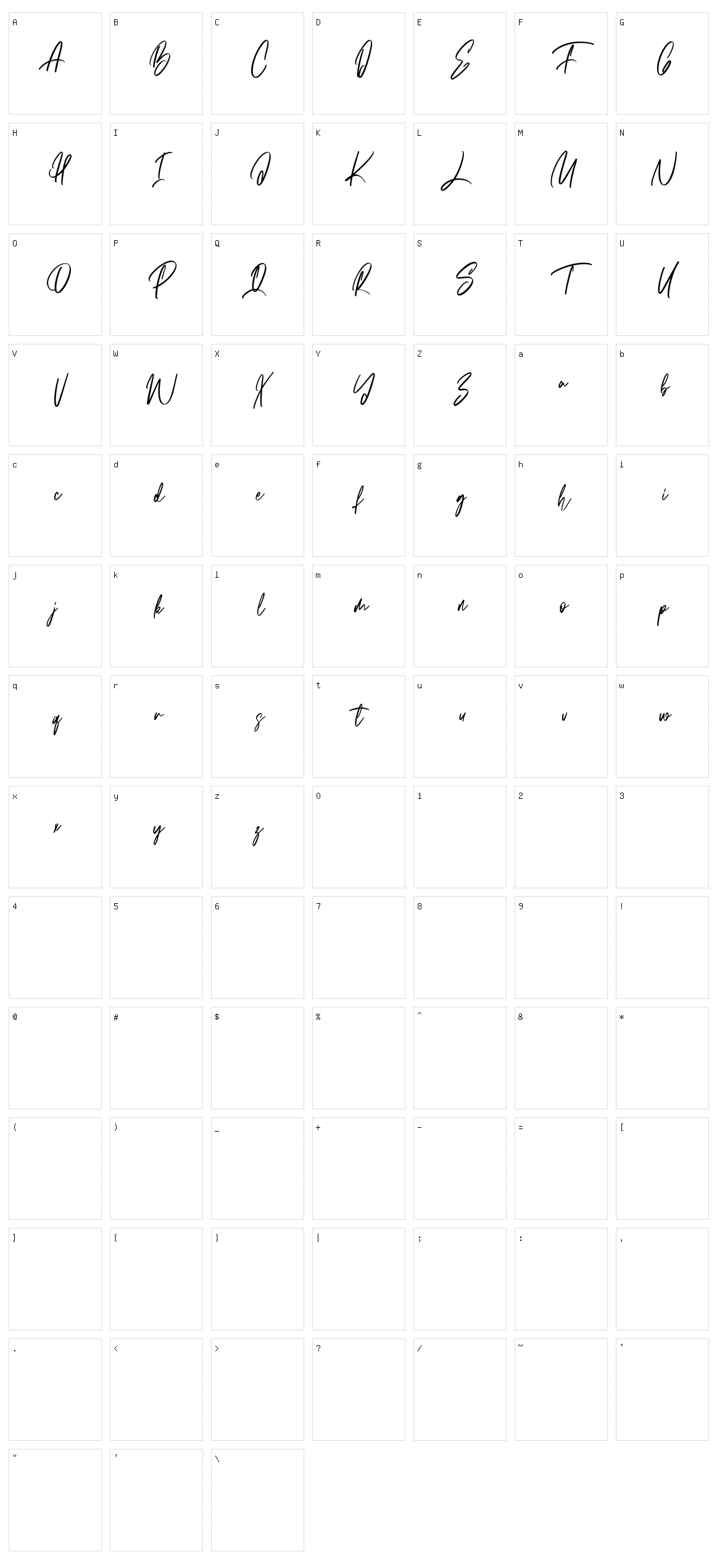 Marriast Character Set