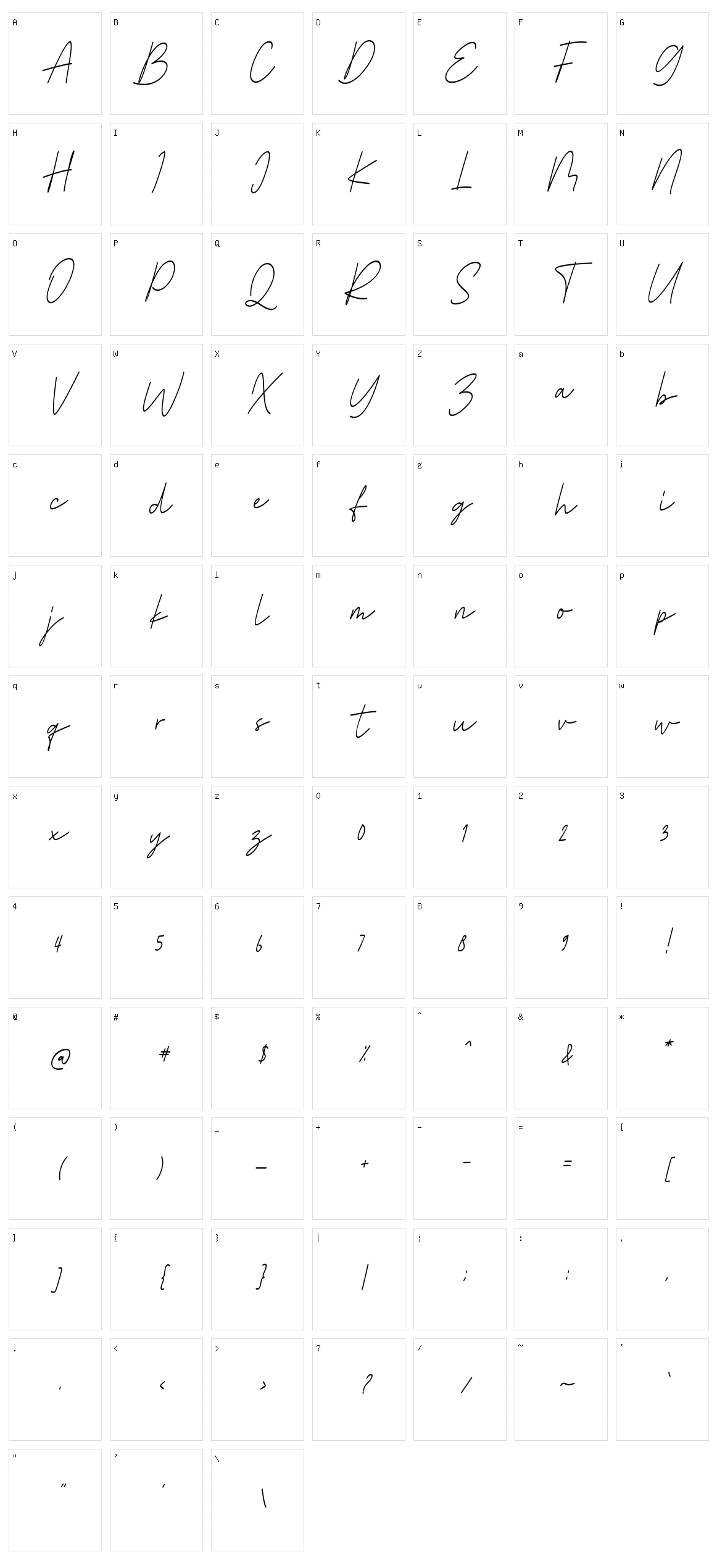 Marseilla Character Set