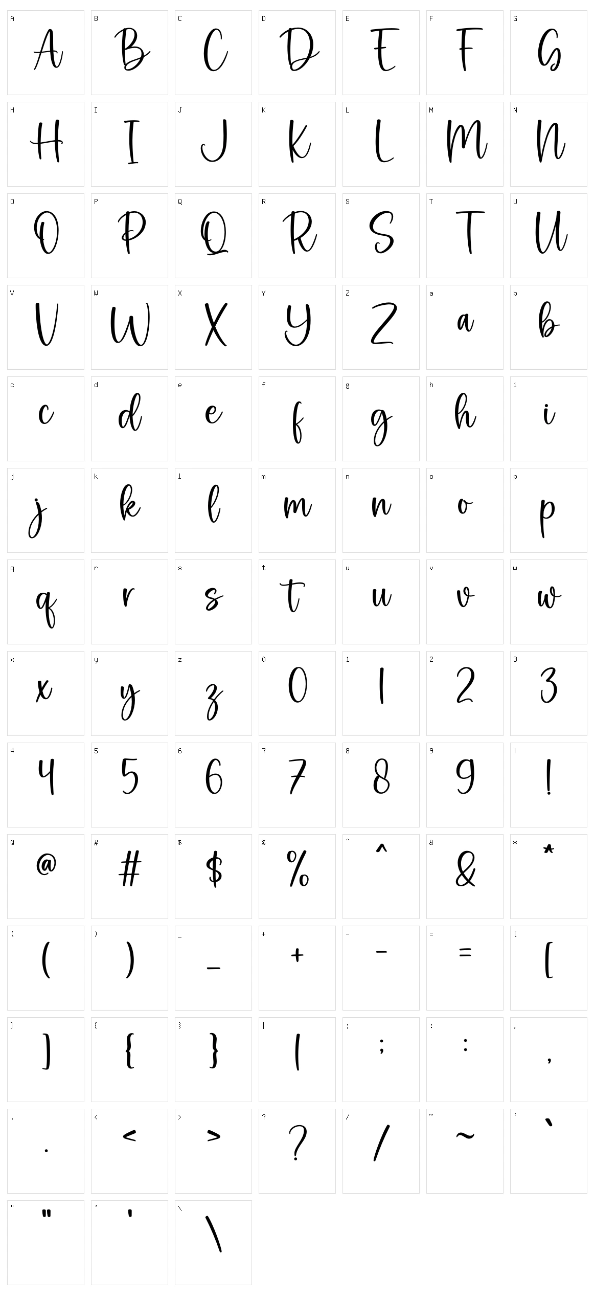 Marshmallow Character Set