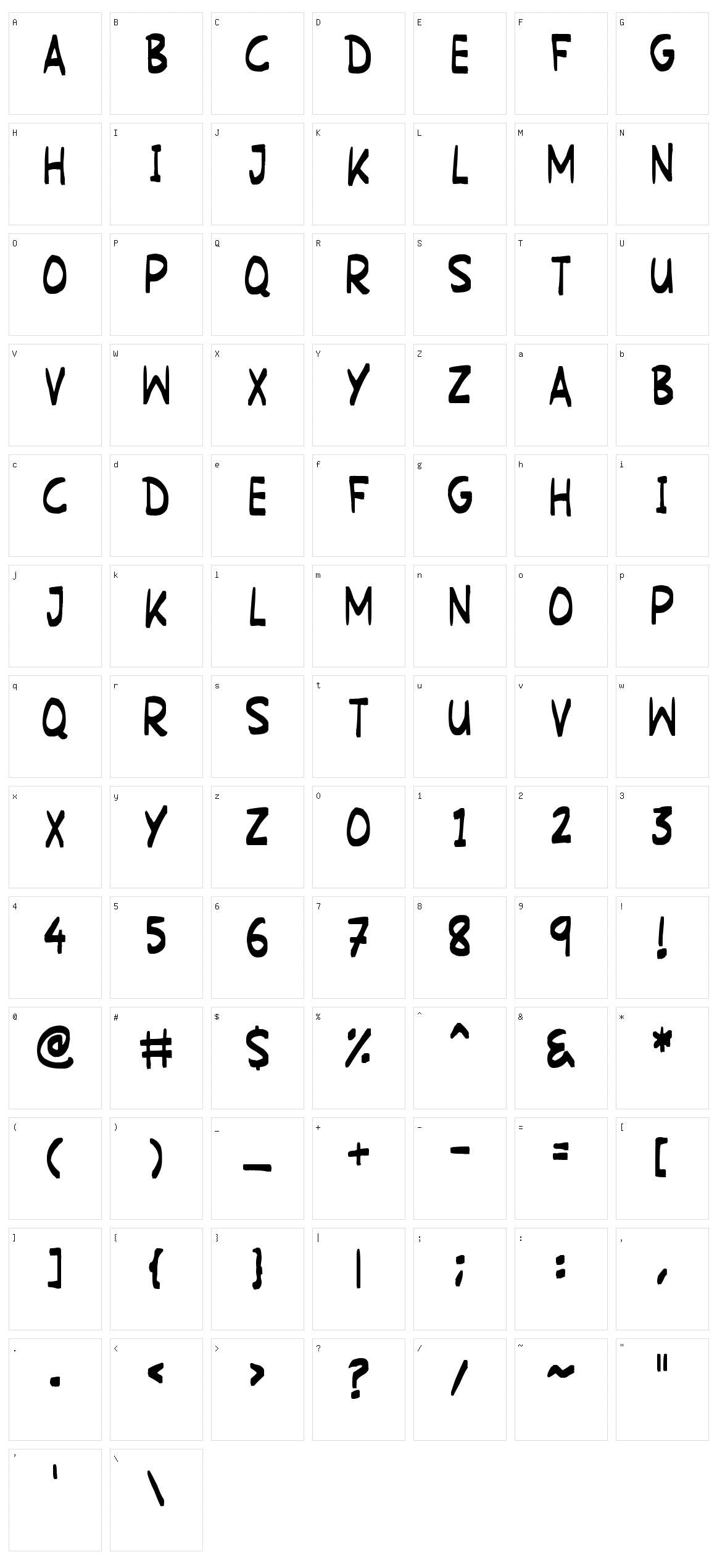 Martian Signpost Character Set