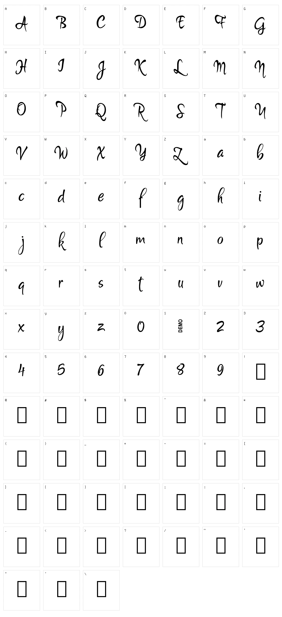 Martyn Character Set