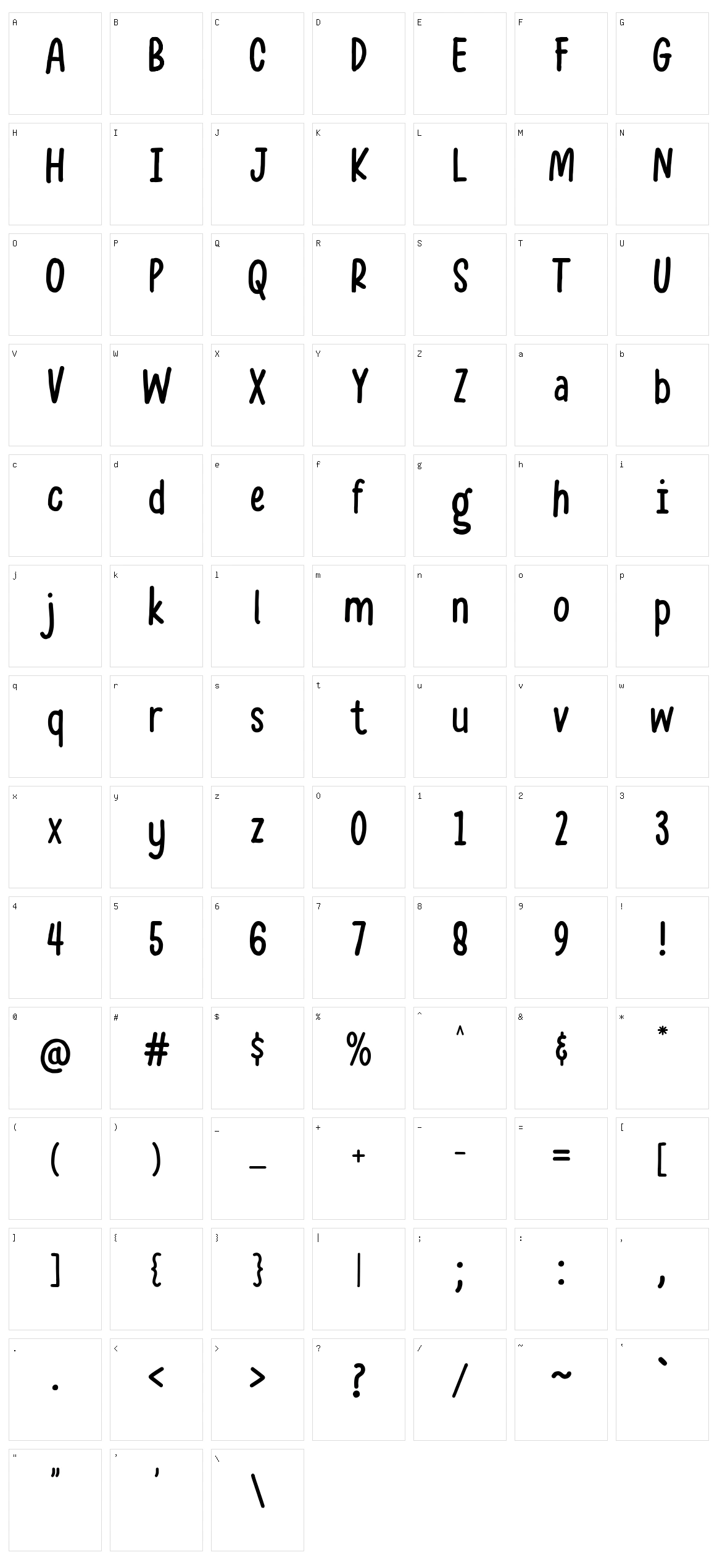 Marviona Character Set