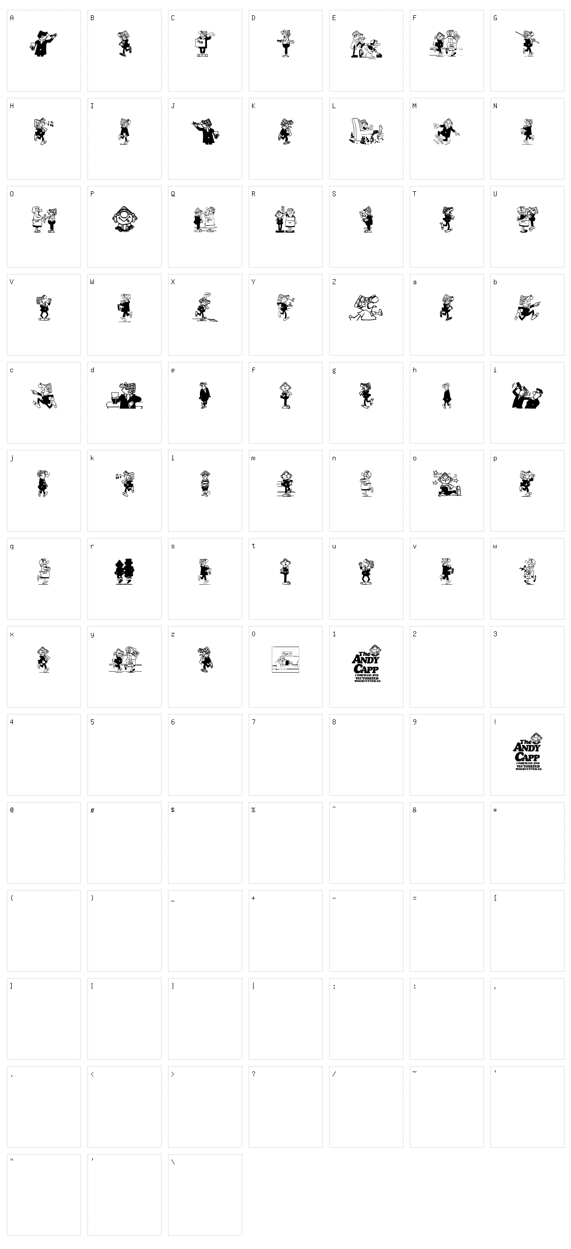Andy Capp Character Set