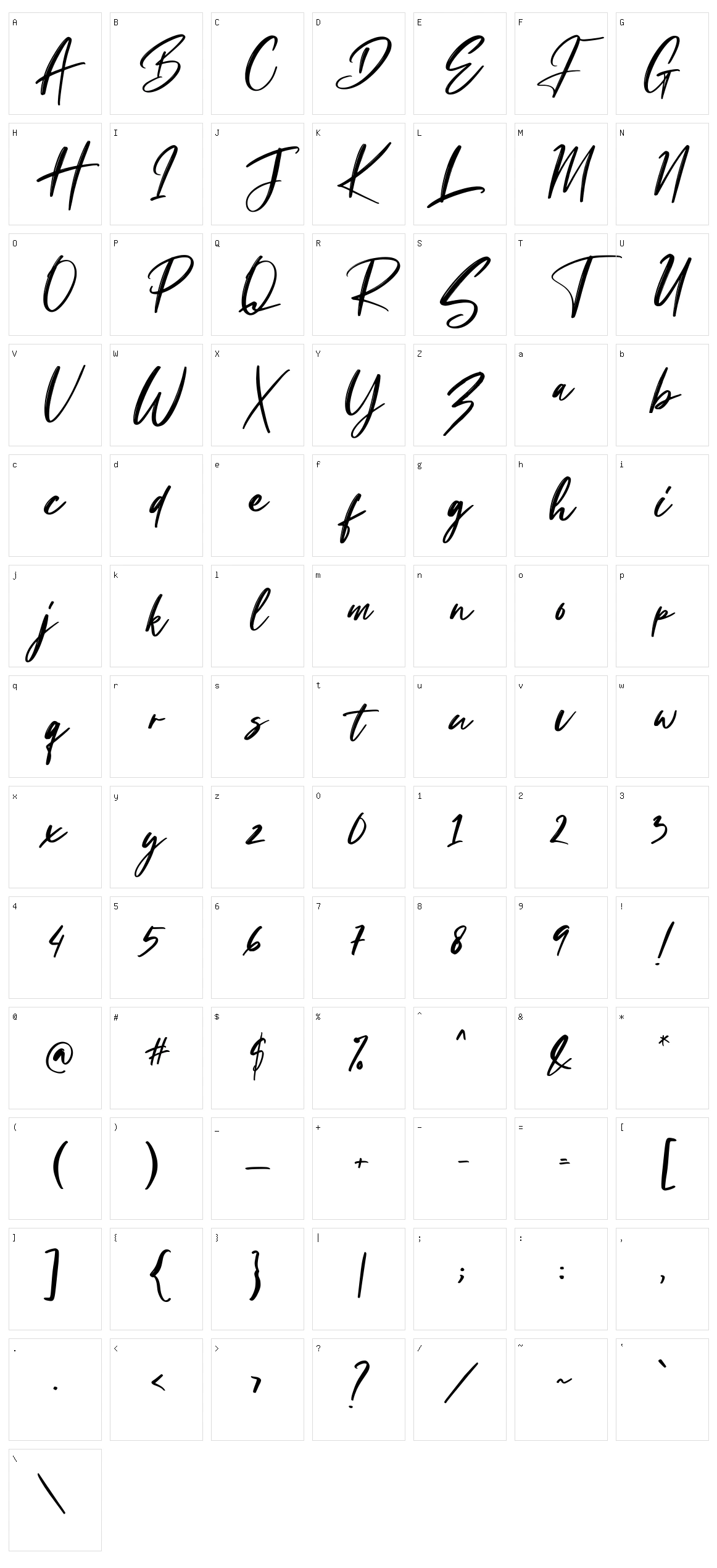 Masticusy Character Set