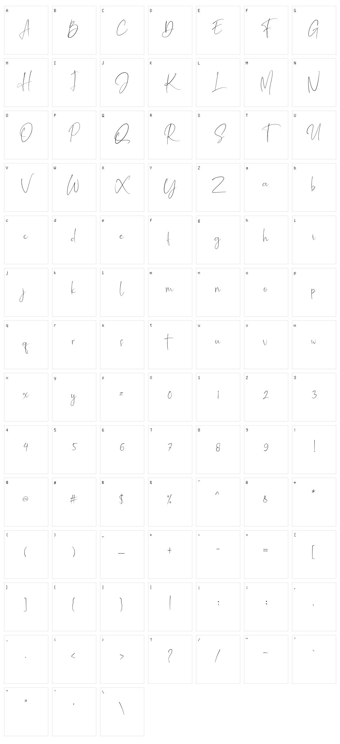 Mathelline Character Set