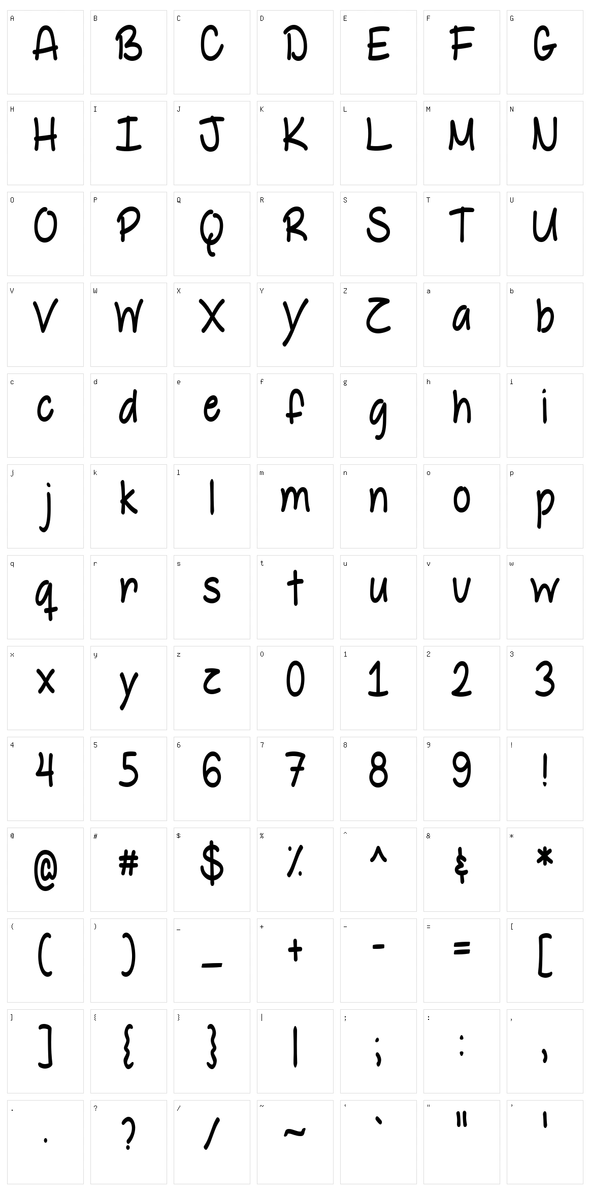 Matthildur Character Set