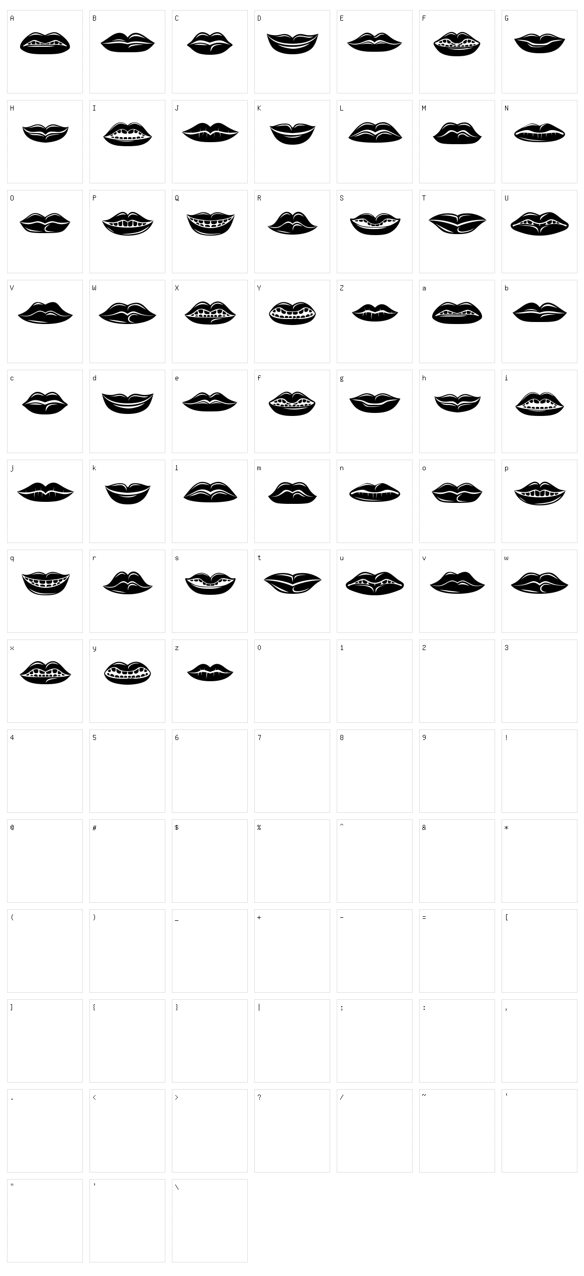 Lippen Character Set