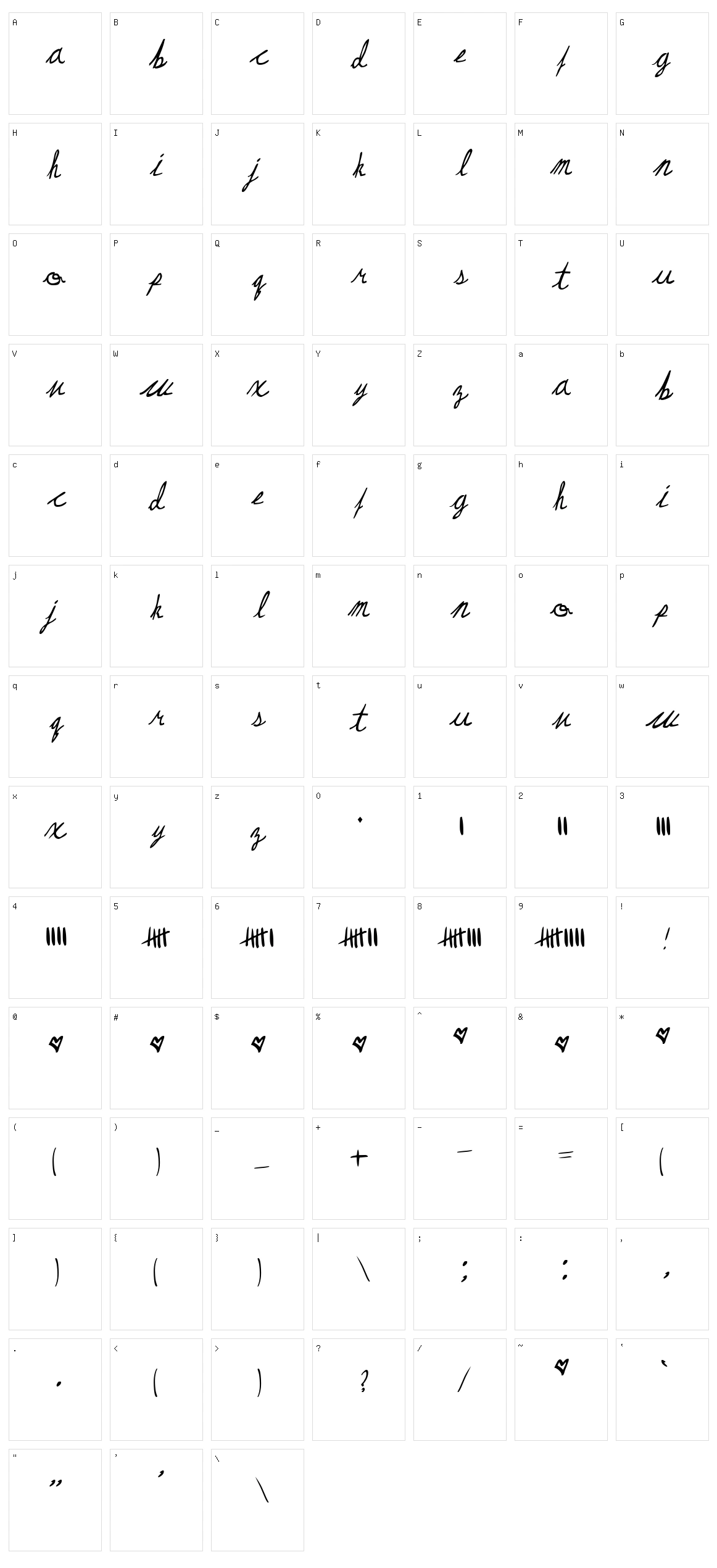 May Queen Character Set