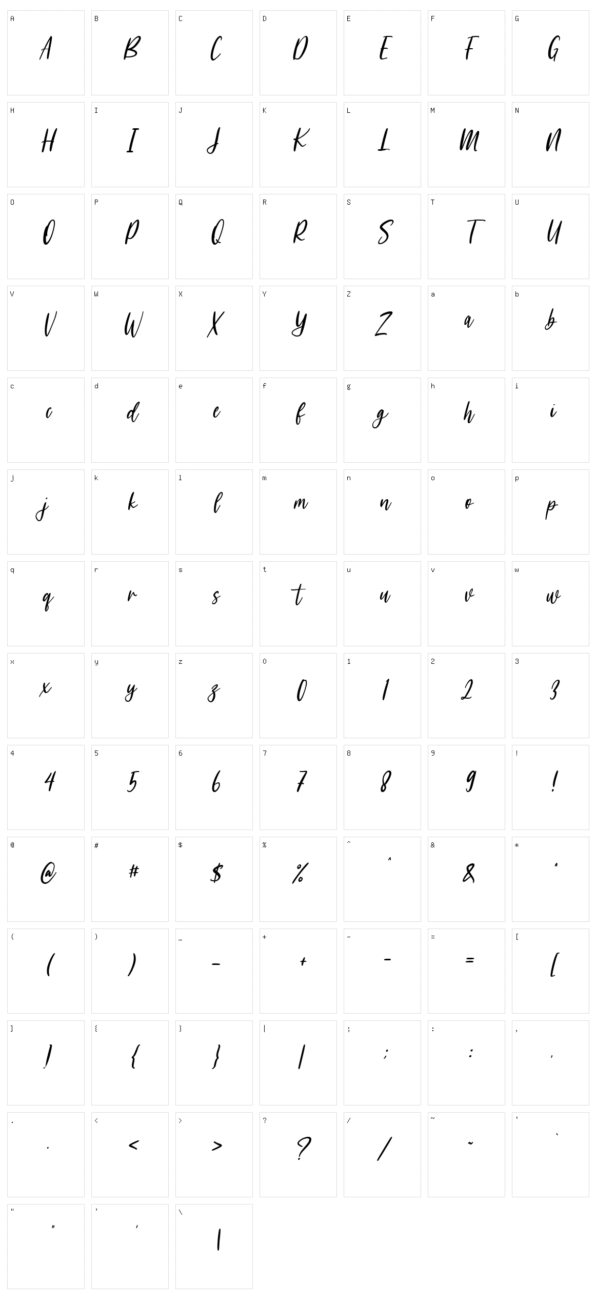 Meganfoxy Character Set