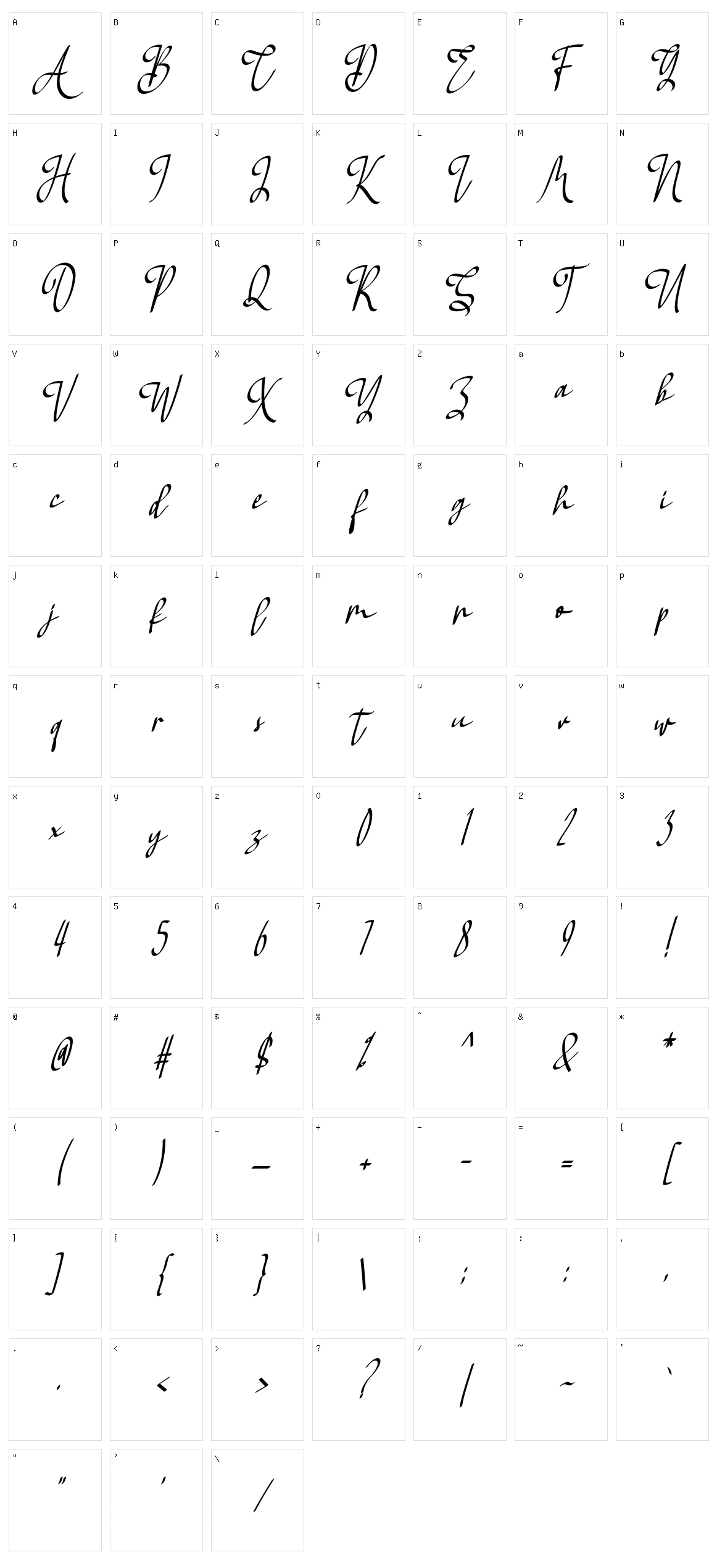 Megathon Character Set