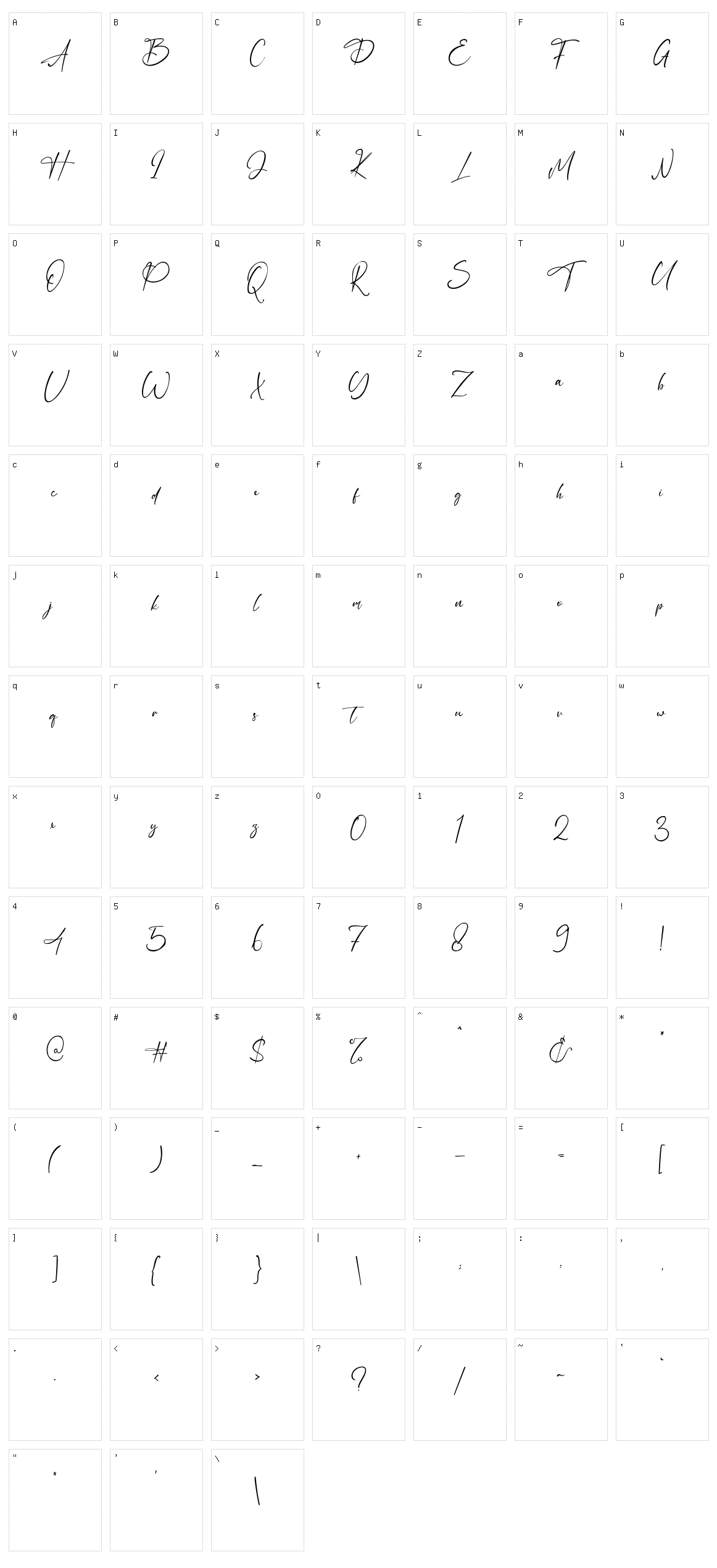 Mellow Moon Character Set