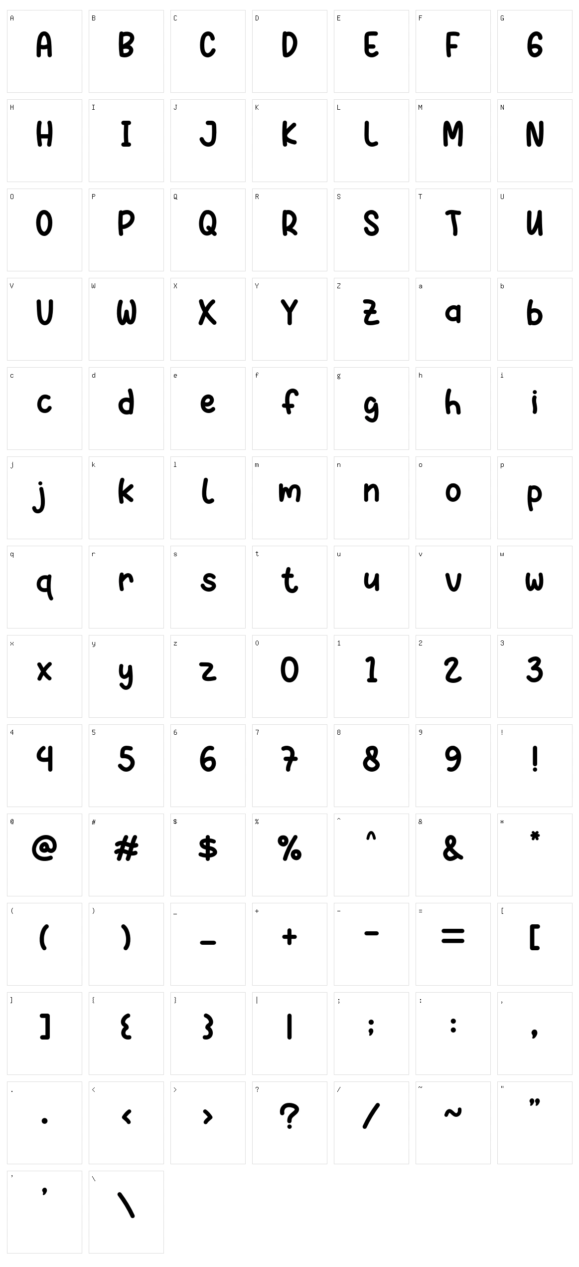 Melon Honey Character Set