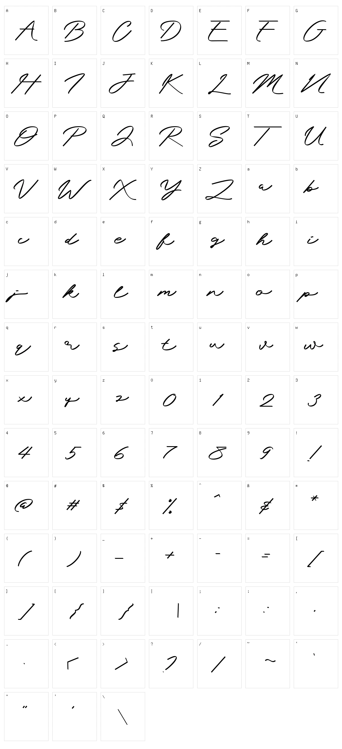 Mengkengs Character Set