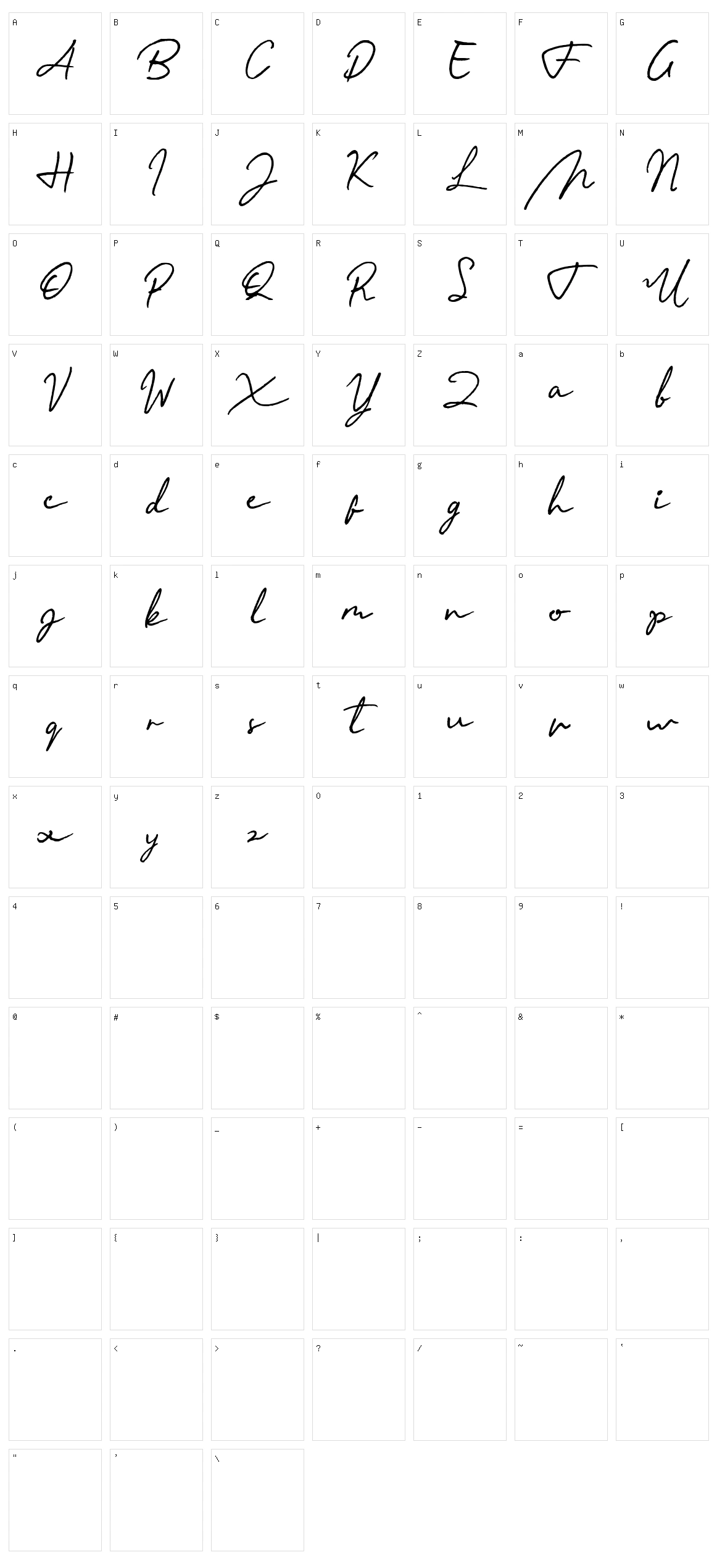 Menttarich Character Set