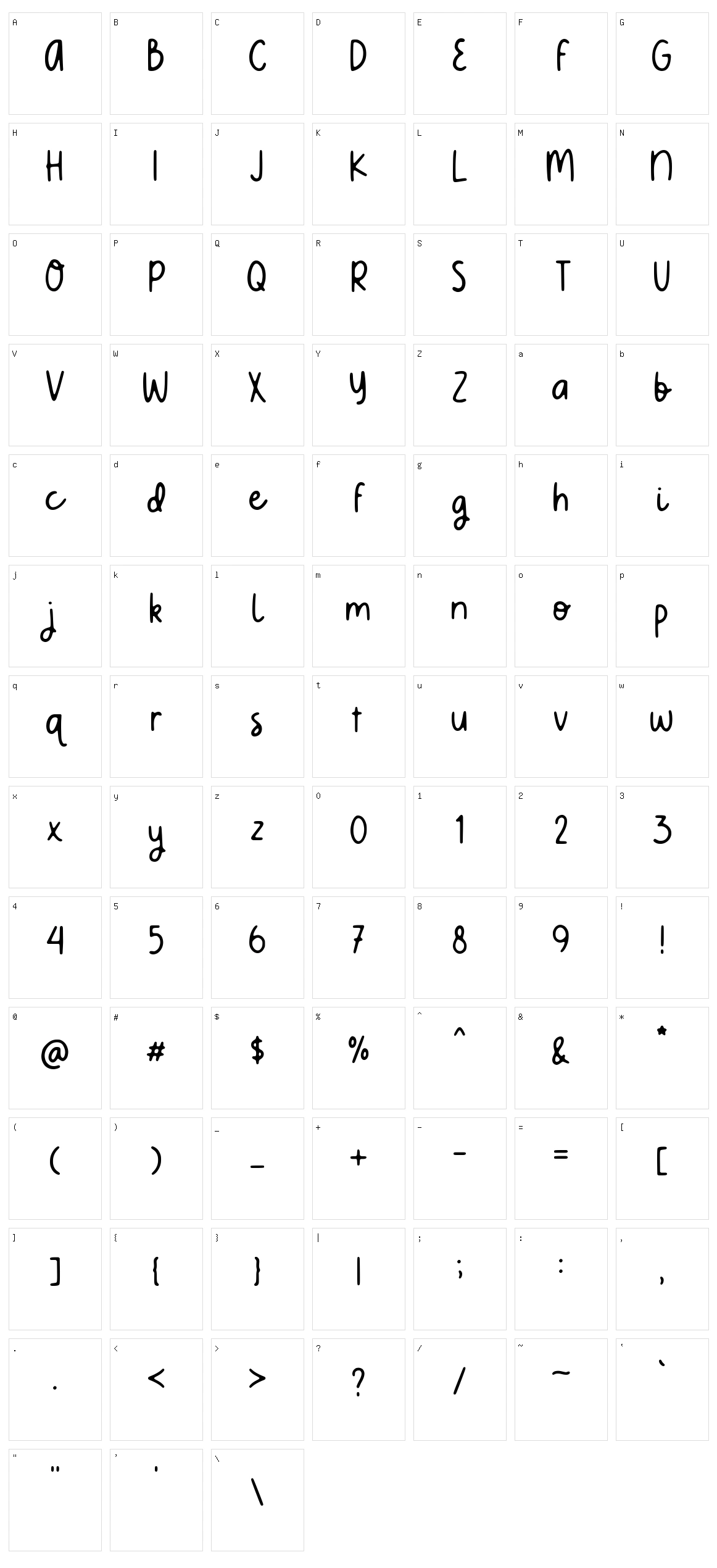 Meowtalk Alternate Character Set