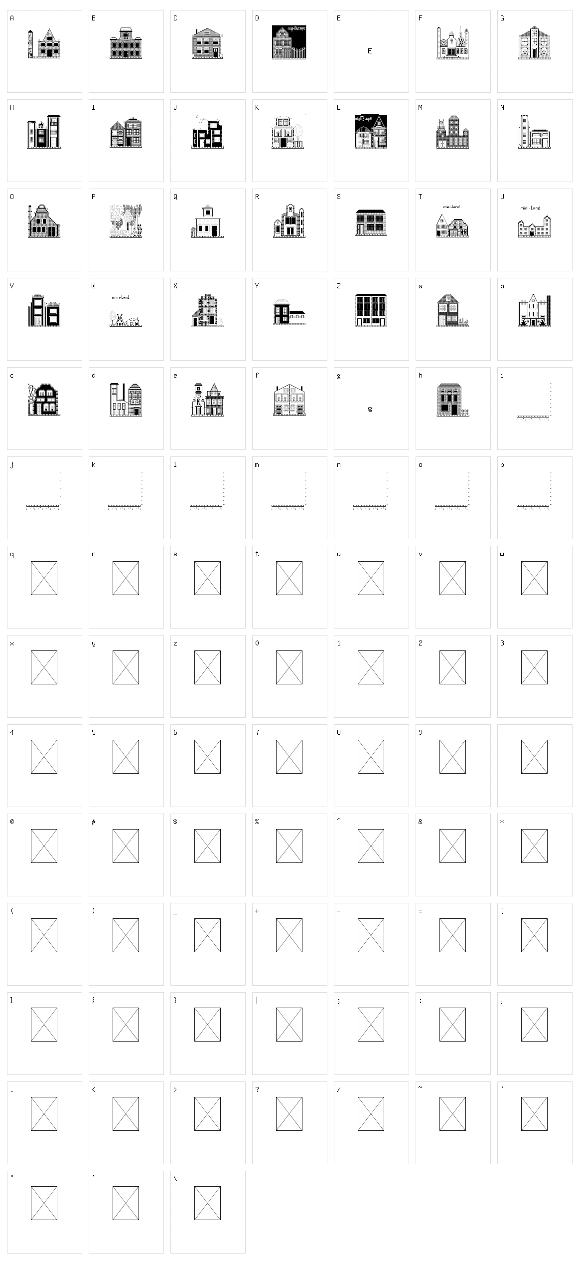 Houses Five Character Set