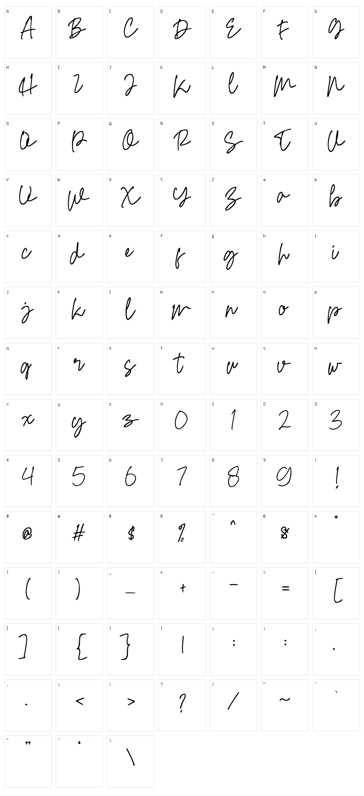 Meylha Character Set