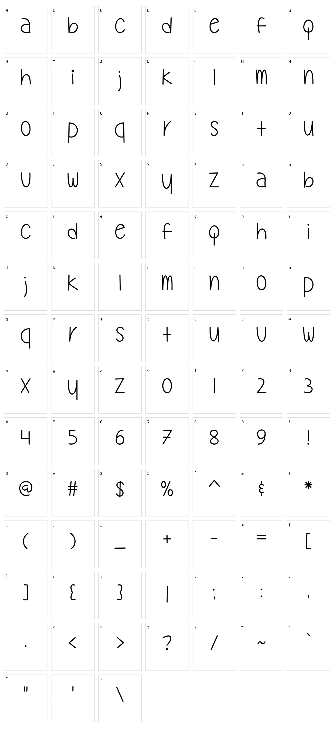 Mf My Oh My Character Set