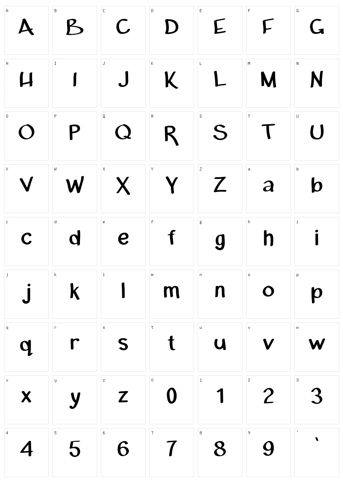 Michael Marker Character Set