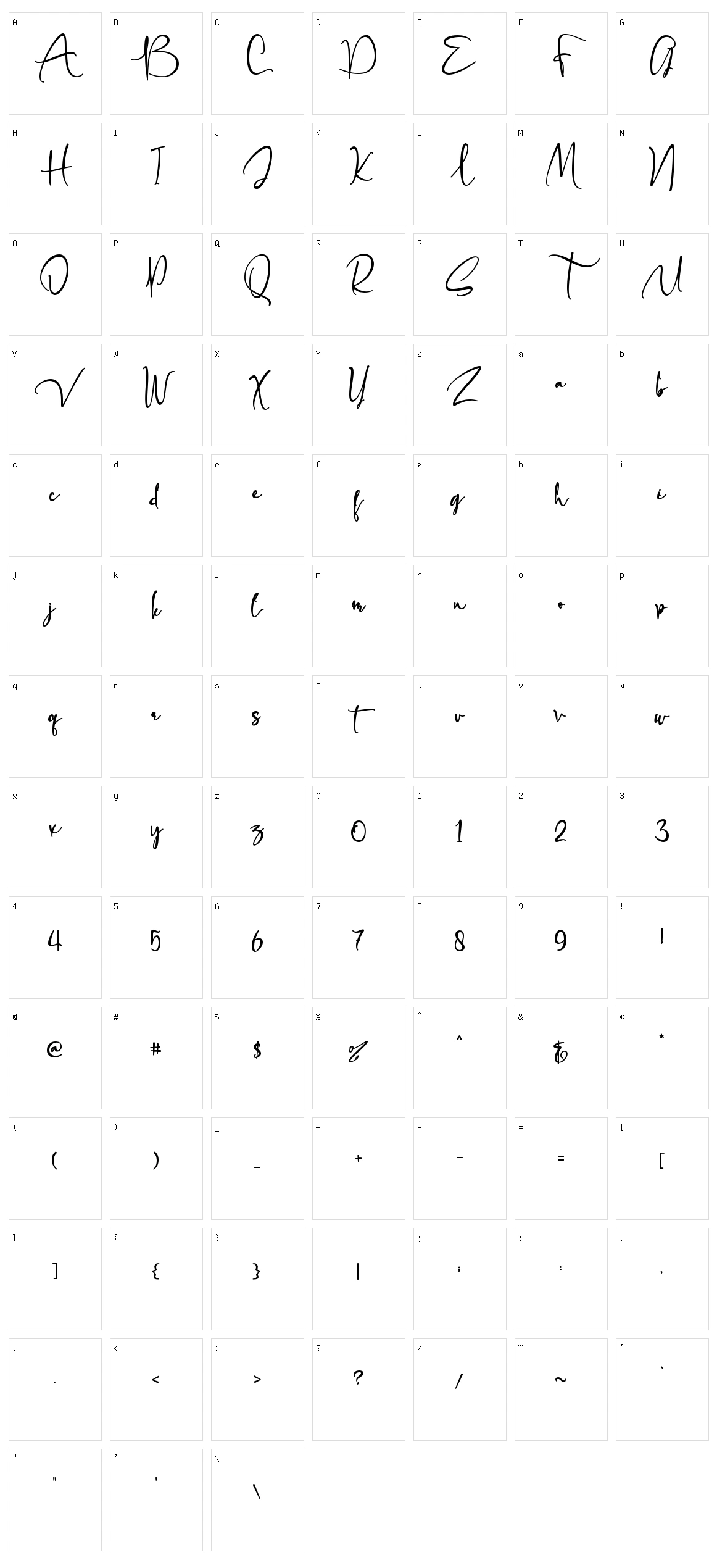 Mikhaella Character Set