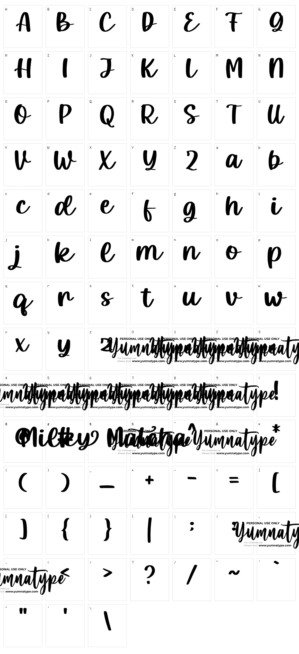 Milky Matcha Character Set