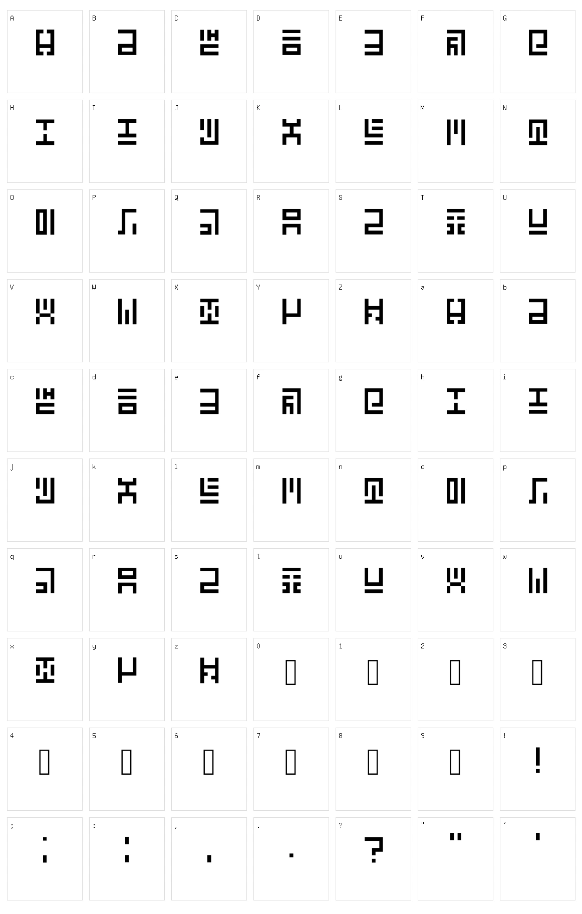 Geldian Character Set