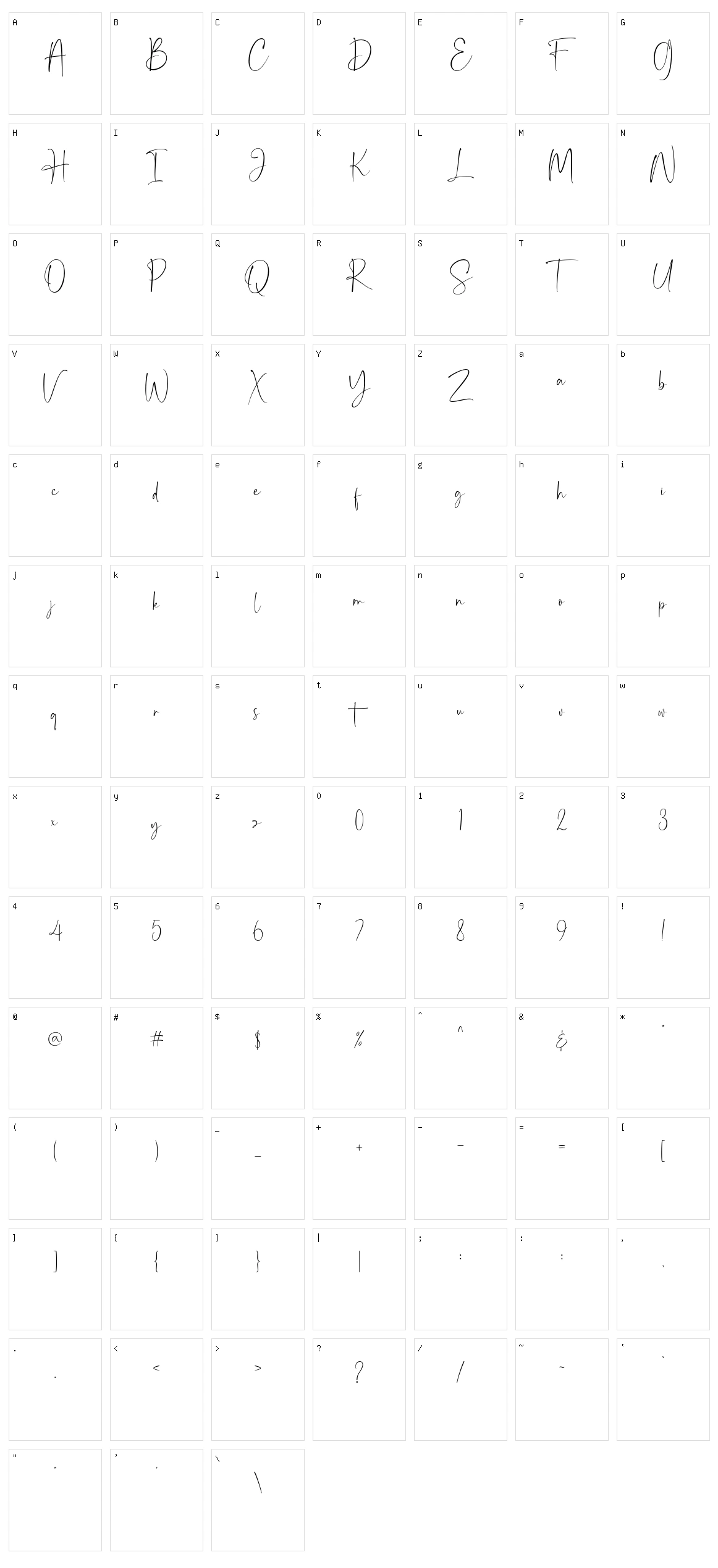 Mirallove Restimond Character Set