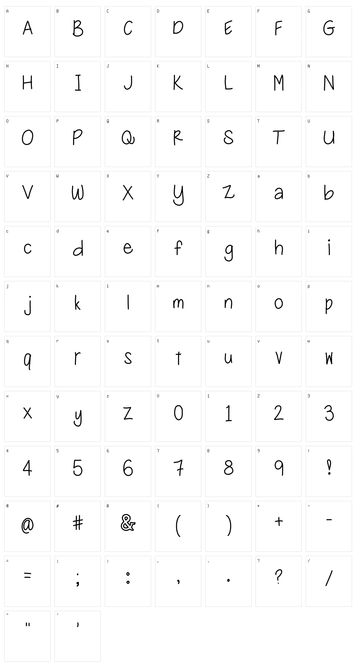 Mister Beek Character Set