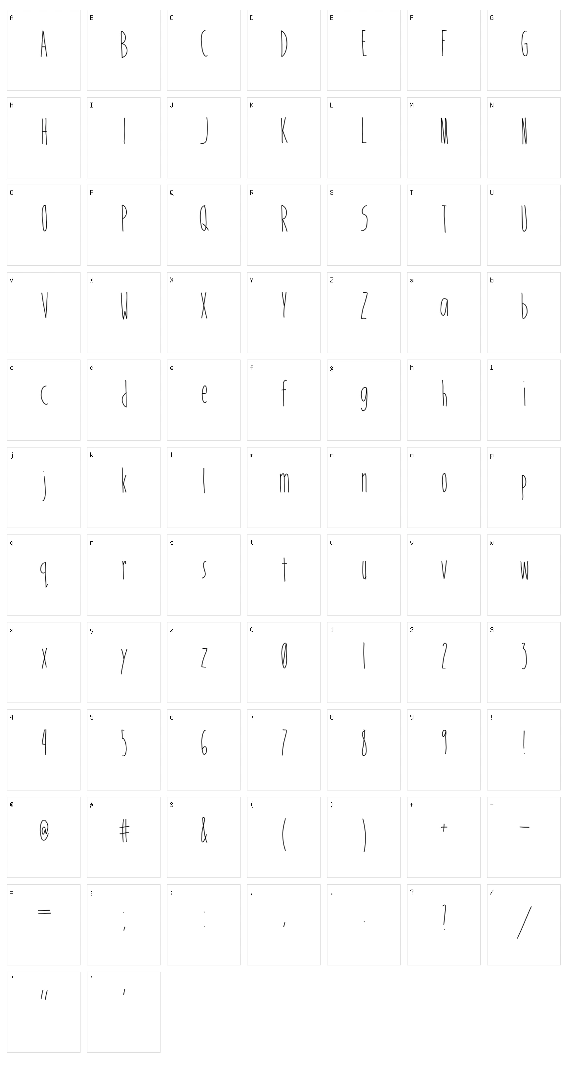 Mistress Character Set