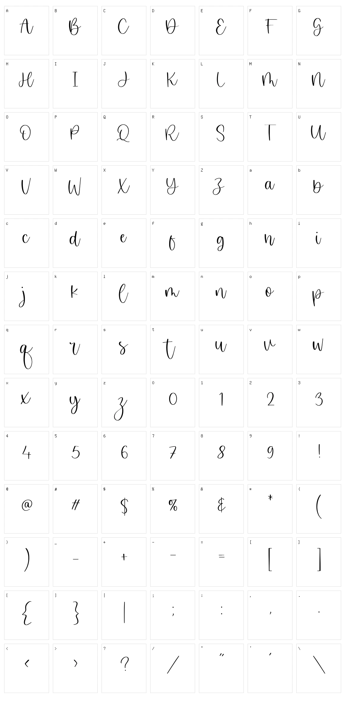 Misty Cloud Character Set