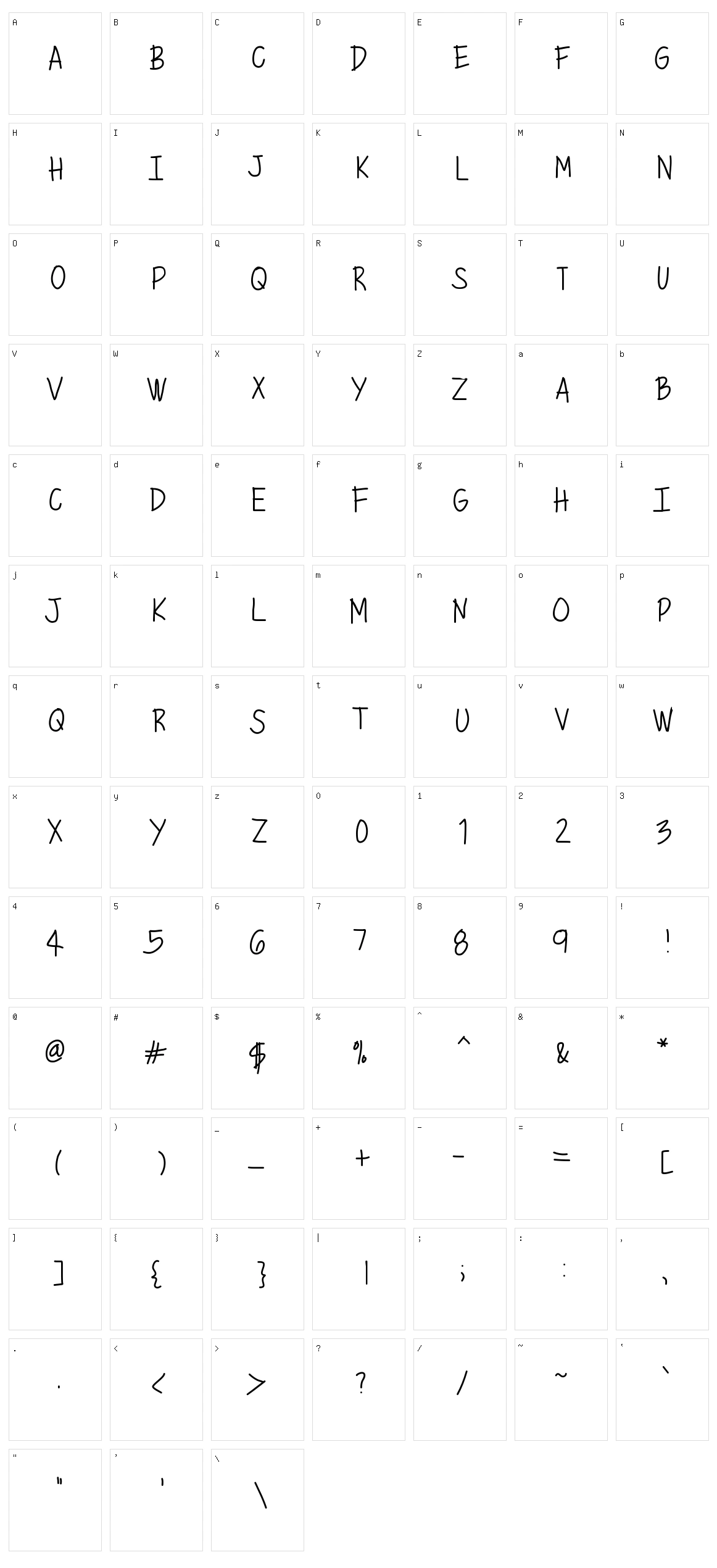 Mix Mini Caps Character Set