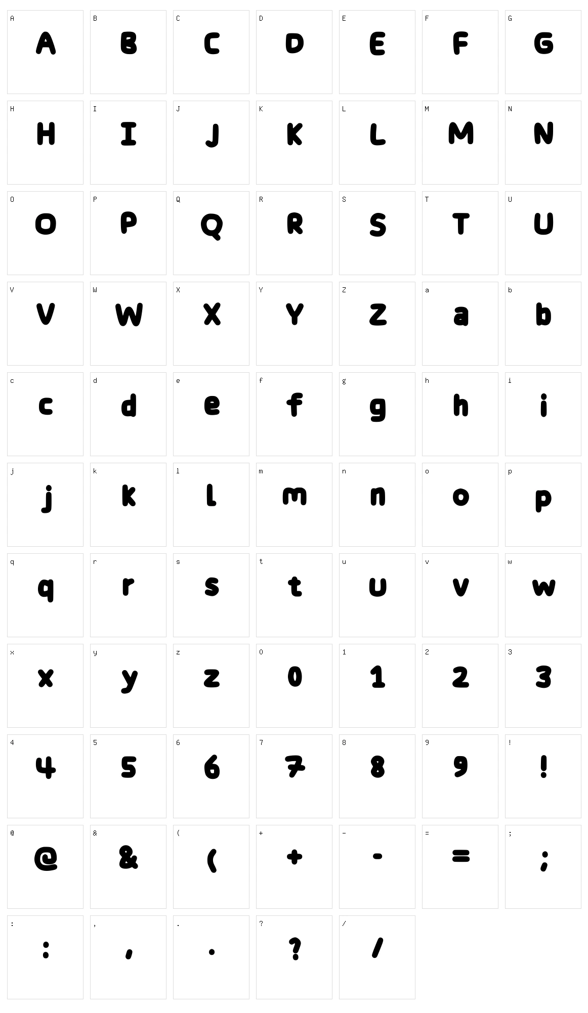 Mk Fontes Character Set