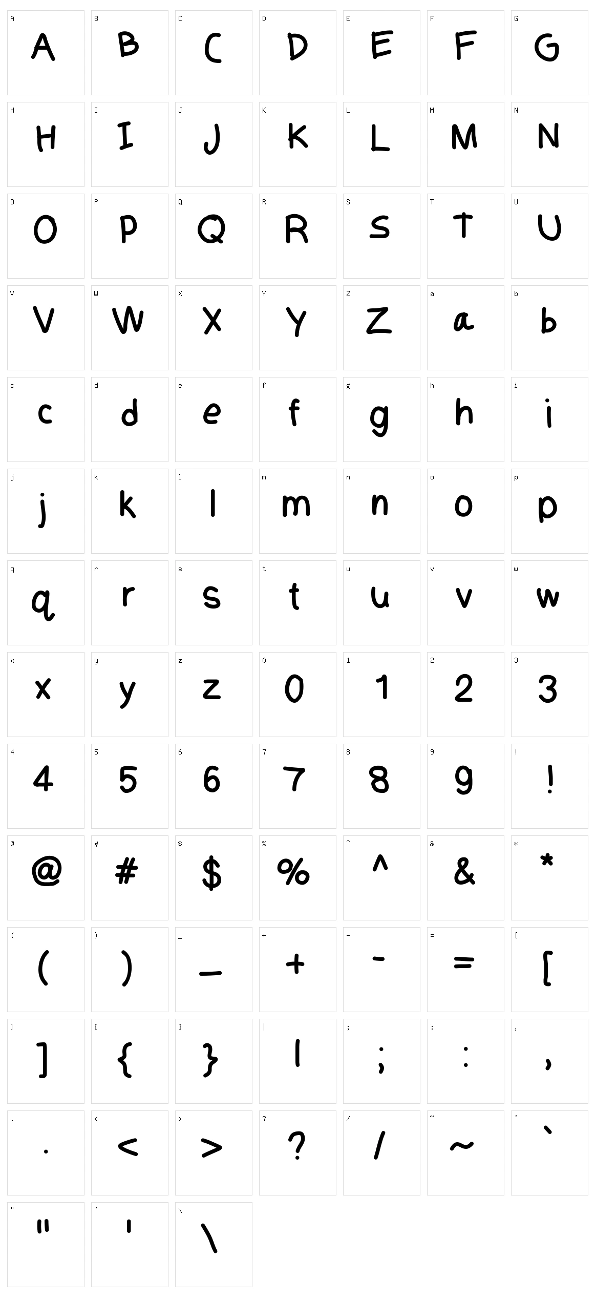 Mobiles Character Set